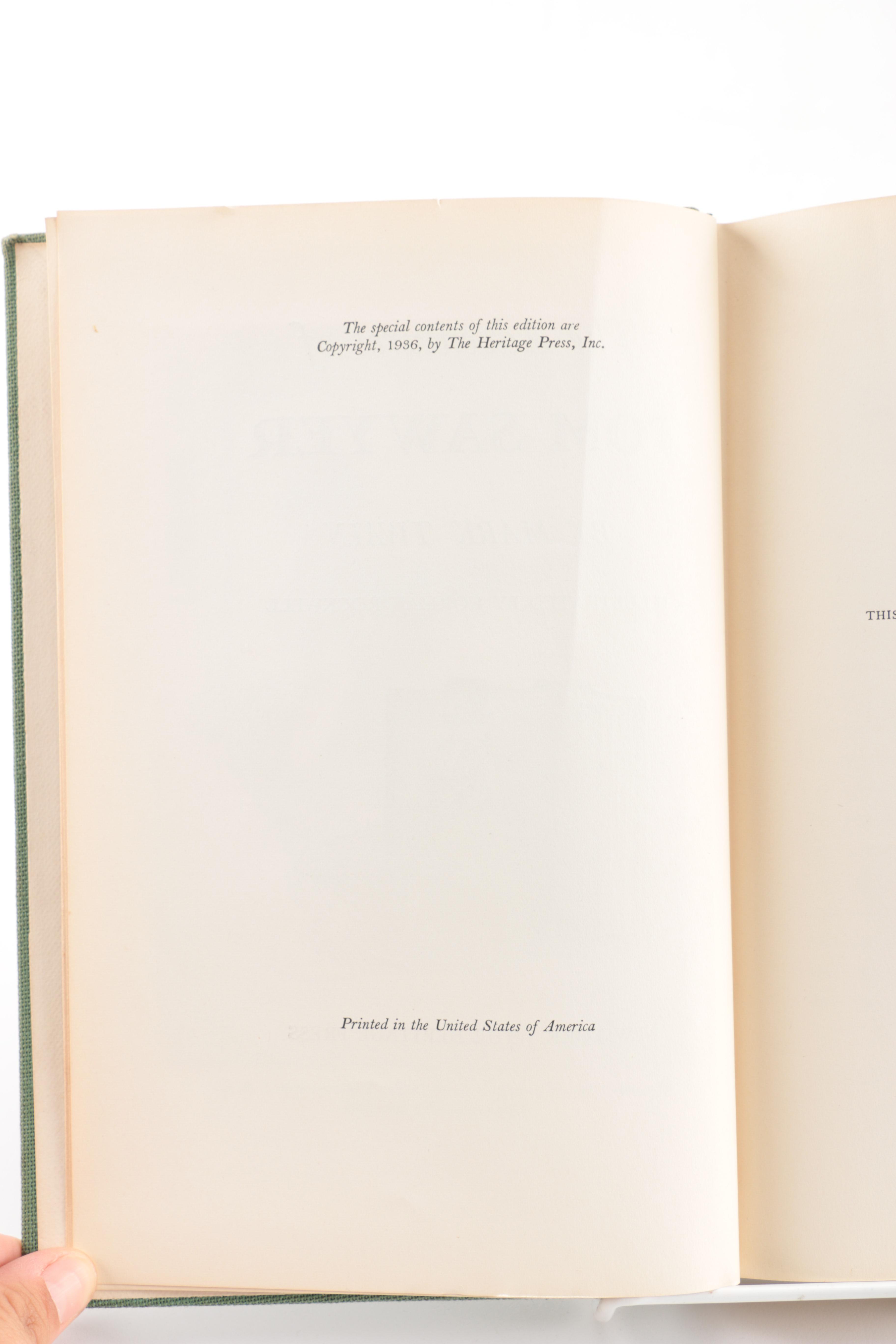 1936 Heritage Press "The Adventures of Tom Sawyer" With Norman Rockwell Illustrations