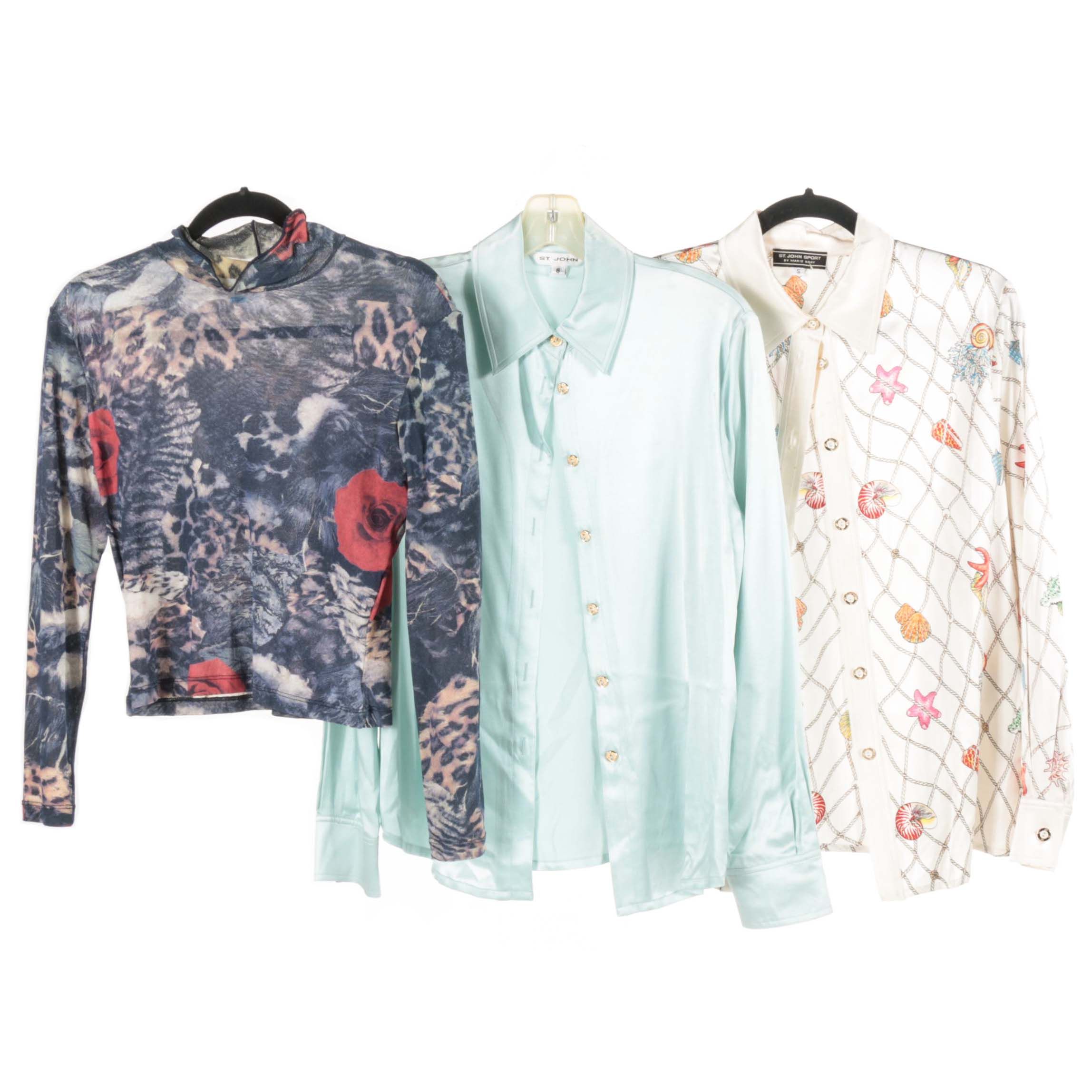 Women's Long Sleeve Tops Including St. John Sport by Marie Gray