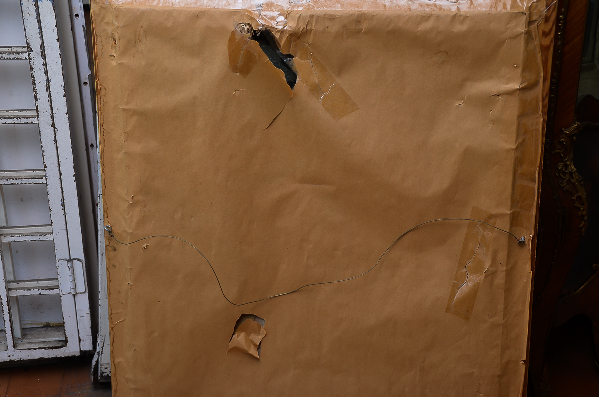 Framed Tabriz Iranian Hand-Knotted Wool Rug