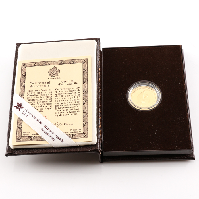 1988 Canadian $100 Gold Proof Coin