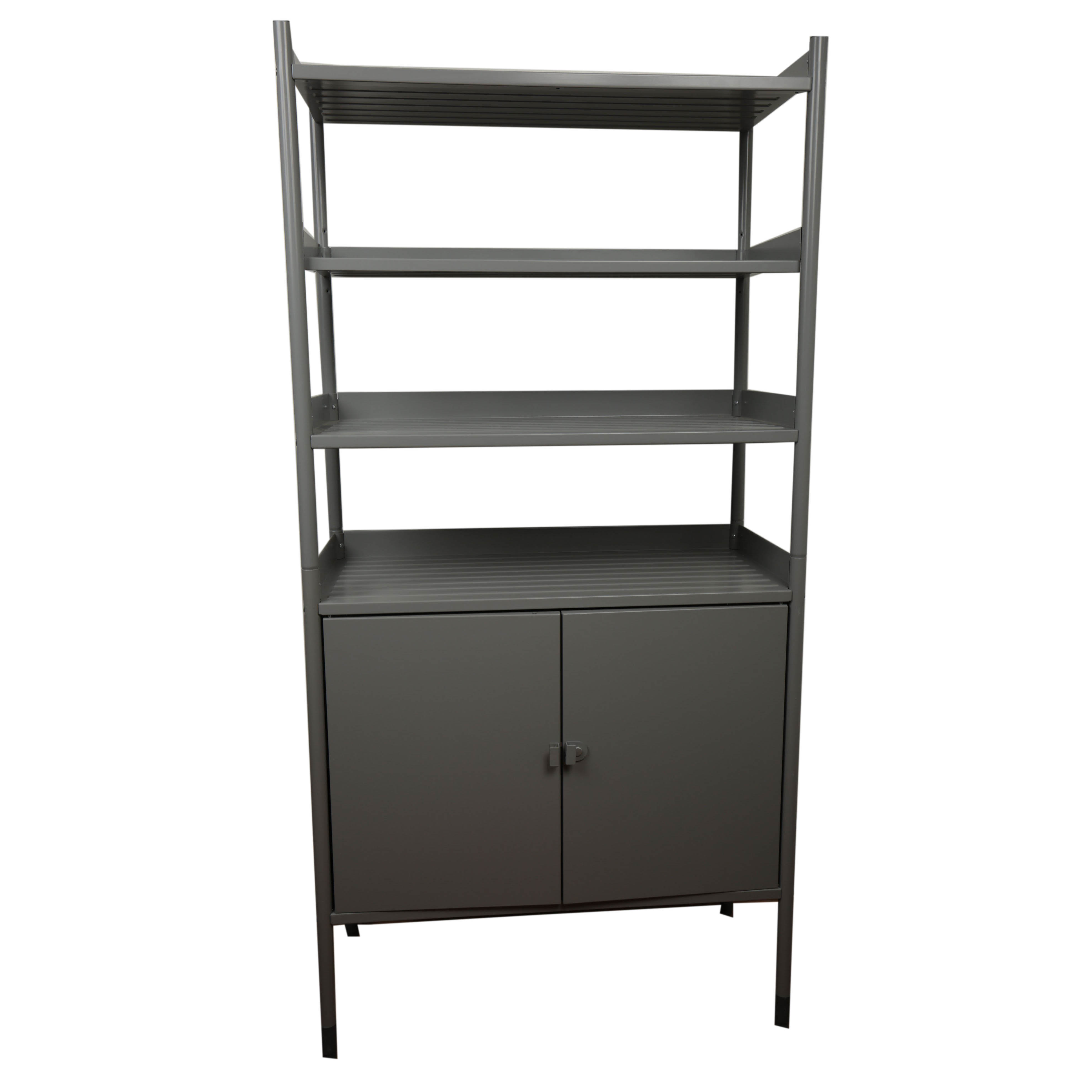 IKEA Metal Shelving Unit With Cabinet