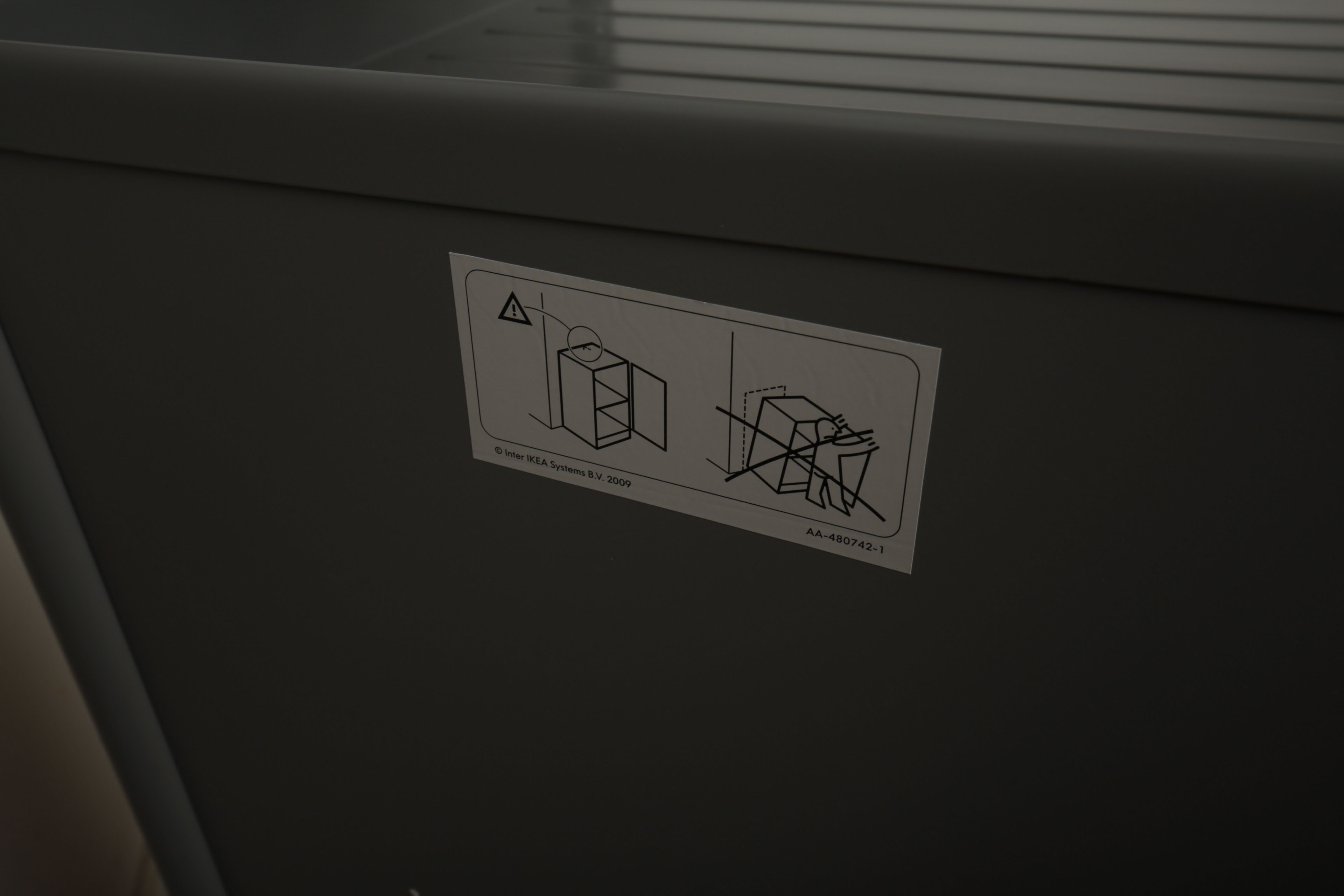 IKEA Metal Shelving Unit With Cabinet