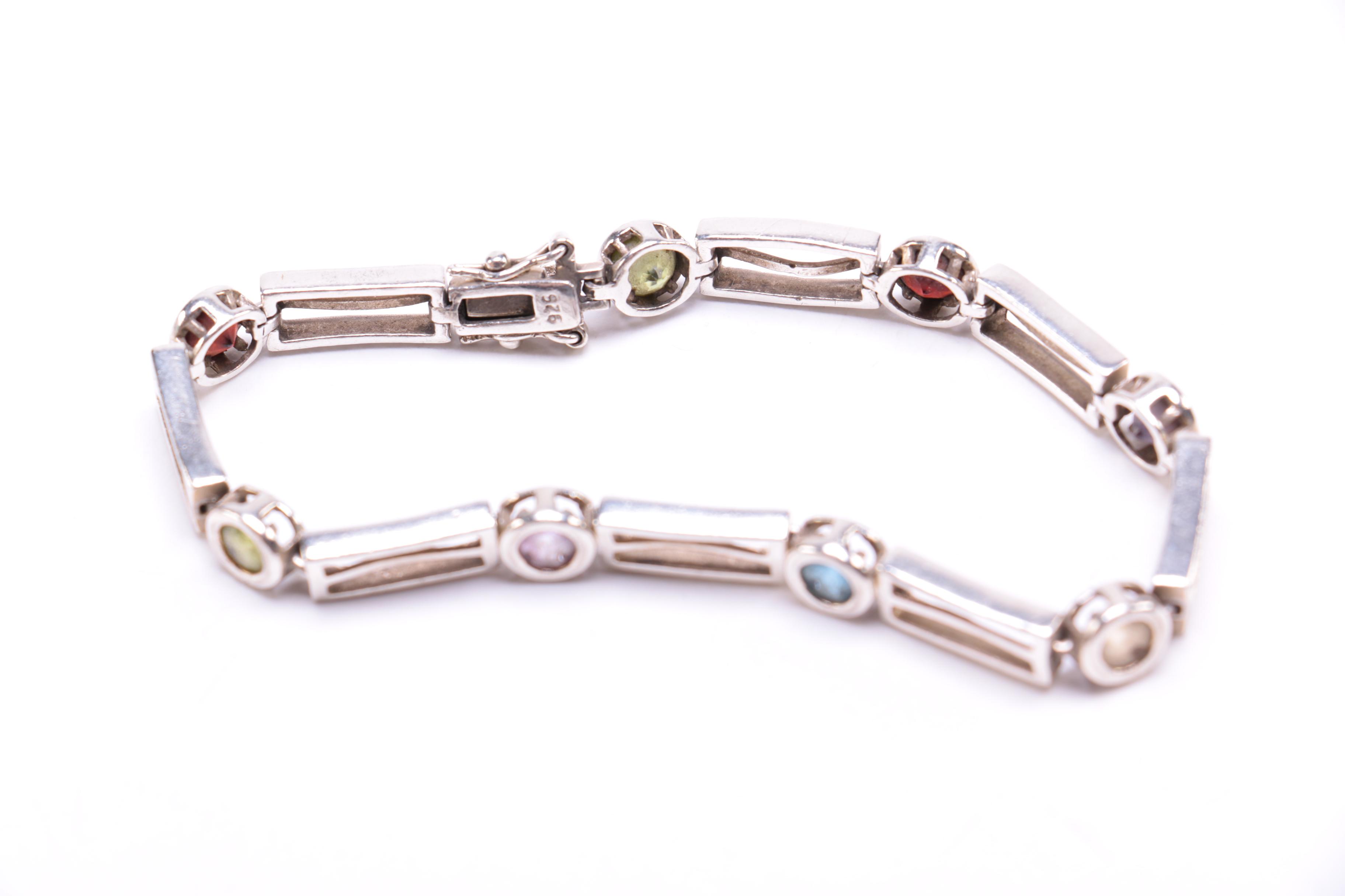 Assorted Sterling Silver Jewelry Including a Citrine Ring