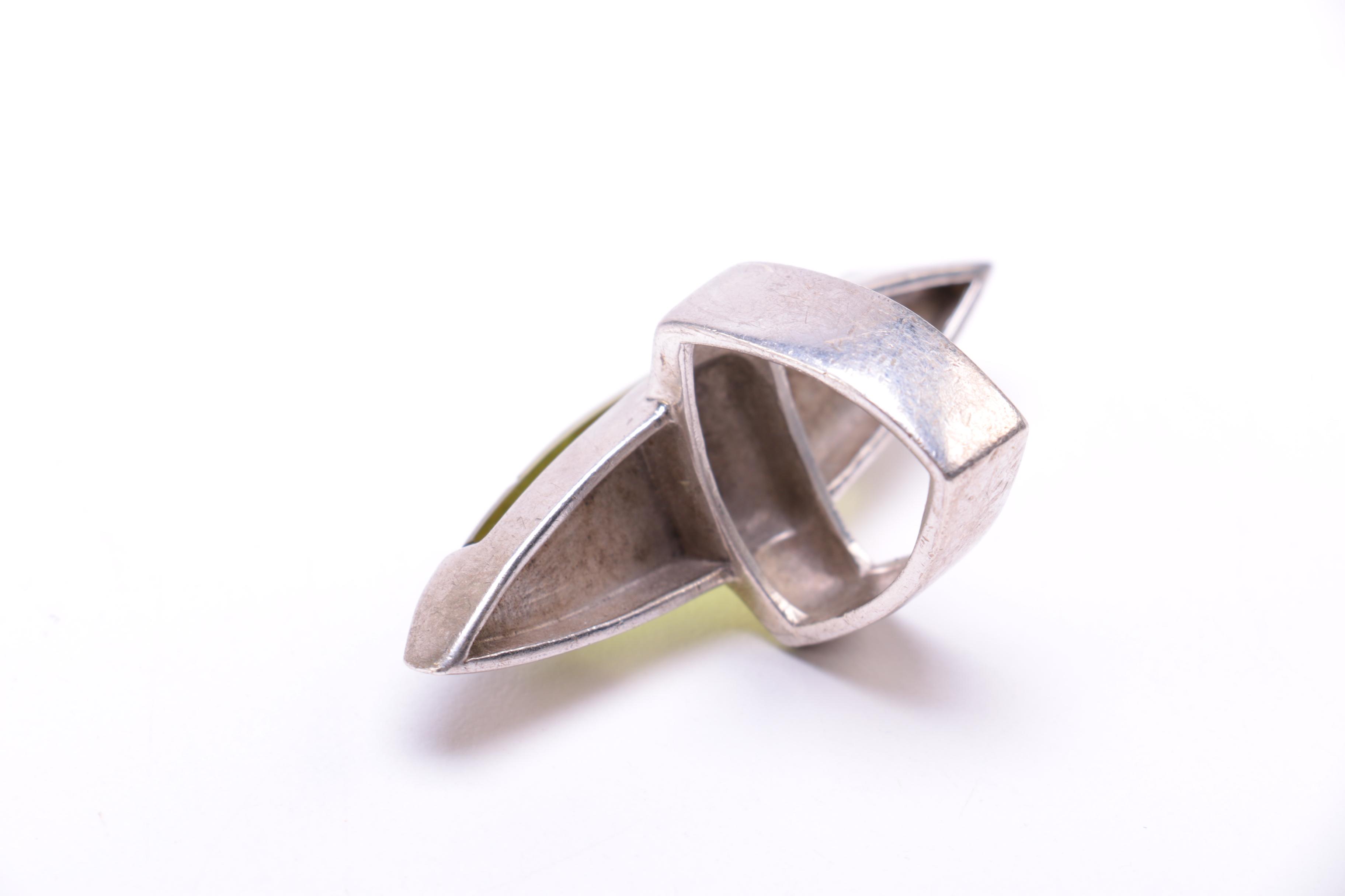 Assorted Sterling Silver Jewelry Including a Citrine Ring