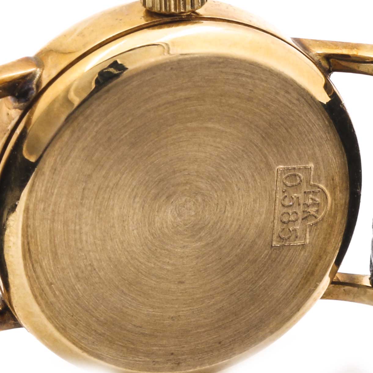 Geneve Black and 14K Yellow Gold Quartz Watch