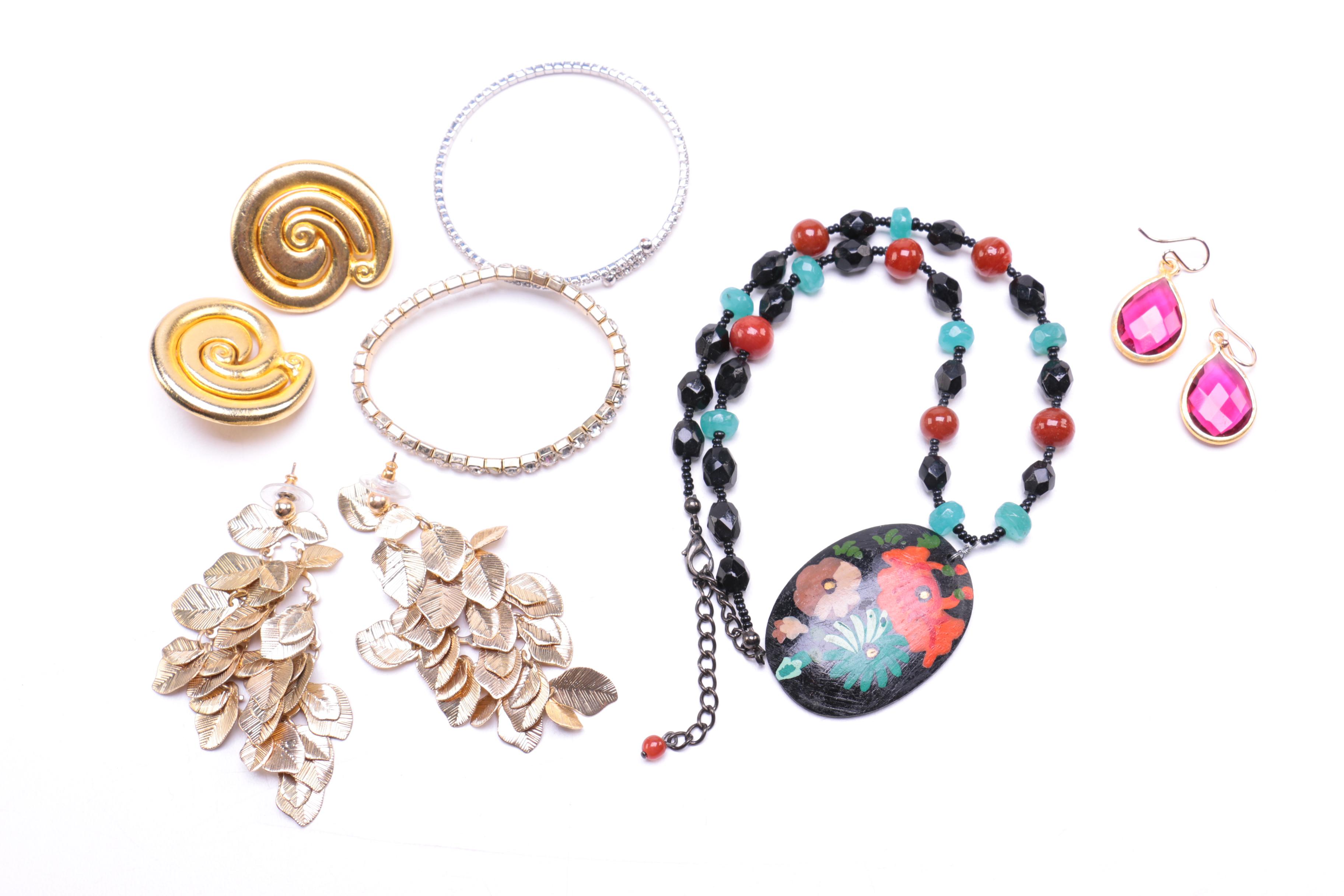 Assortment of Jewelry Including Yves Saint Laurent