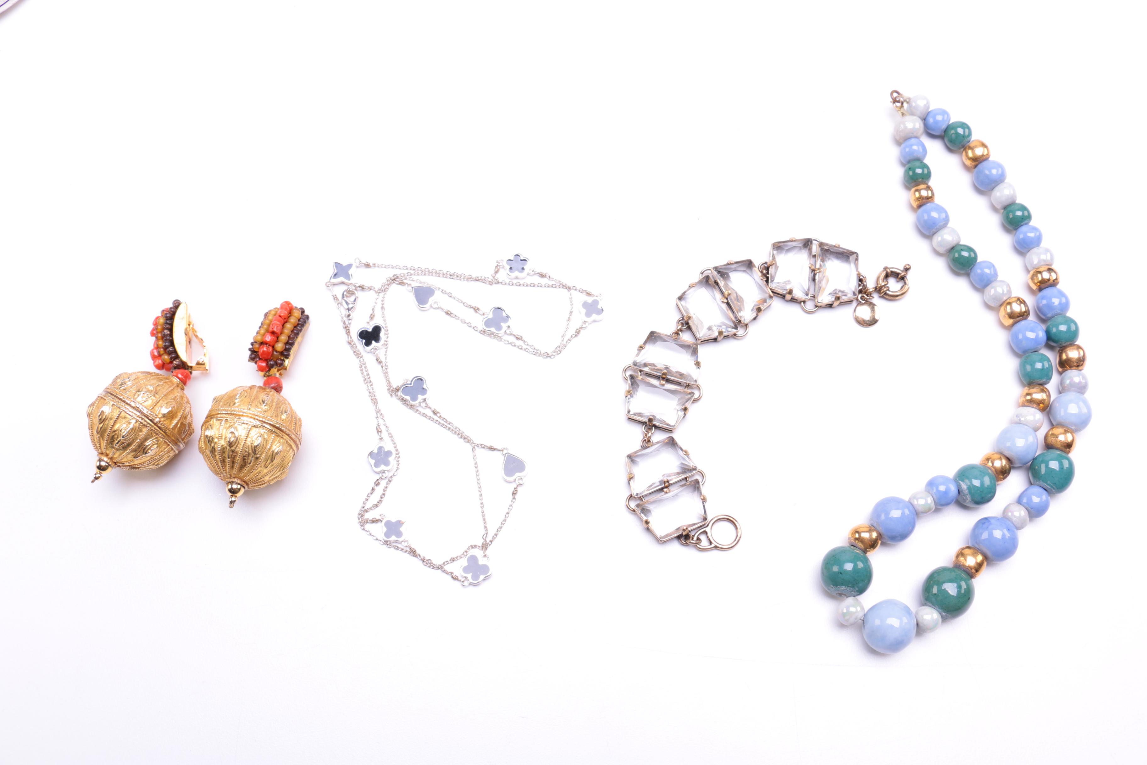 Assortment of Jewelry Including Yves Saint Laurent