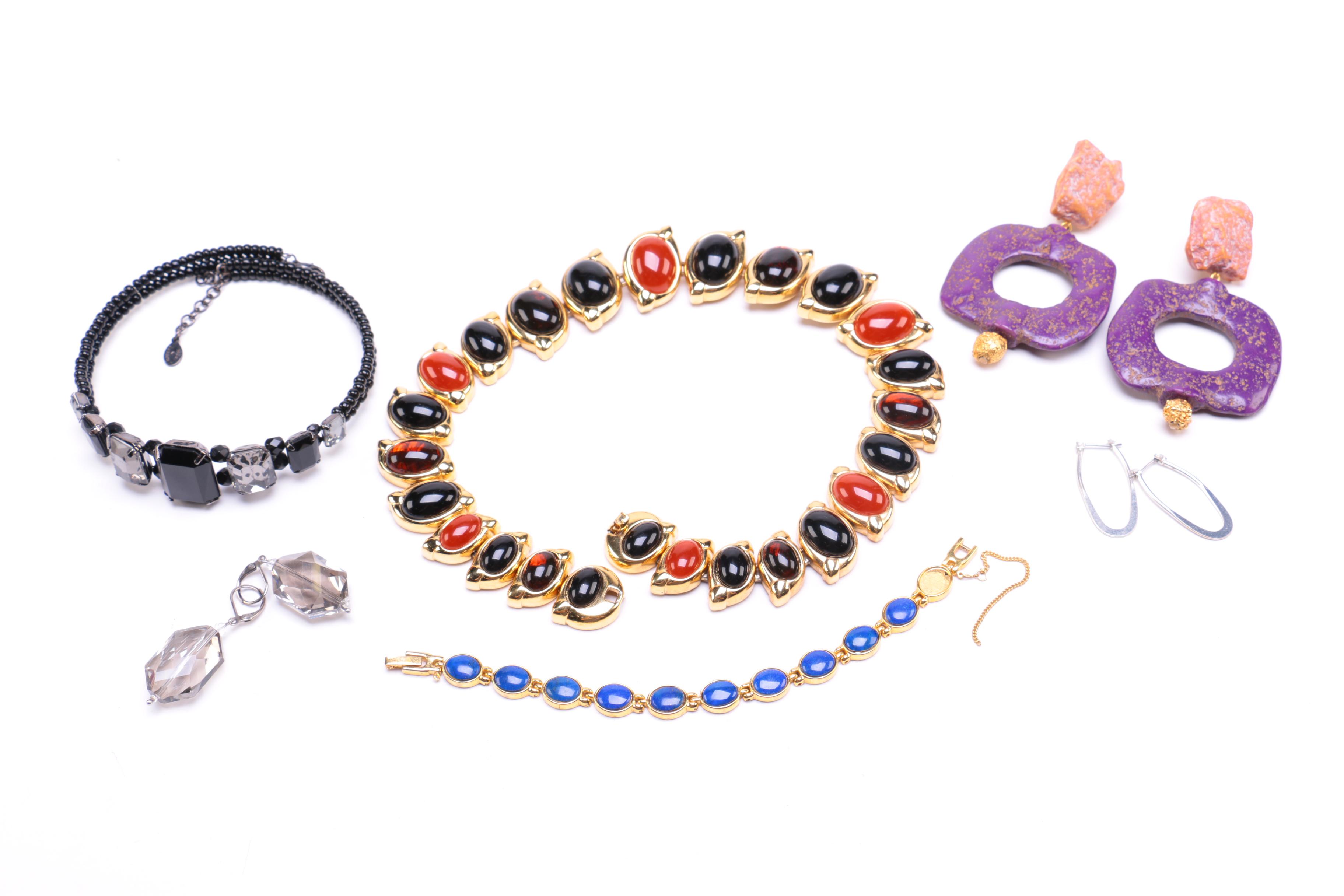 Assortment of Jewelry Including Yves Saint Laurent