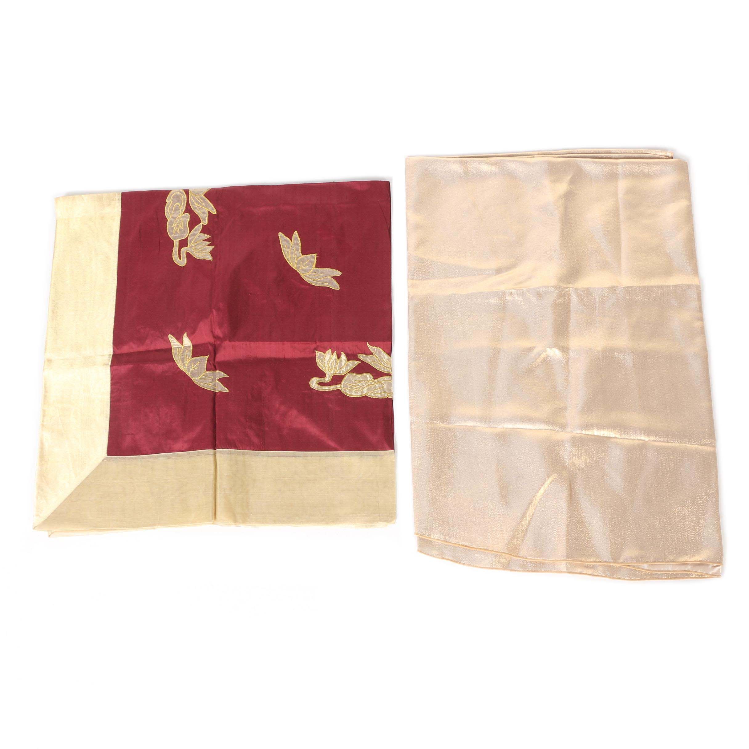 Tablecloths With Embroidered Piece