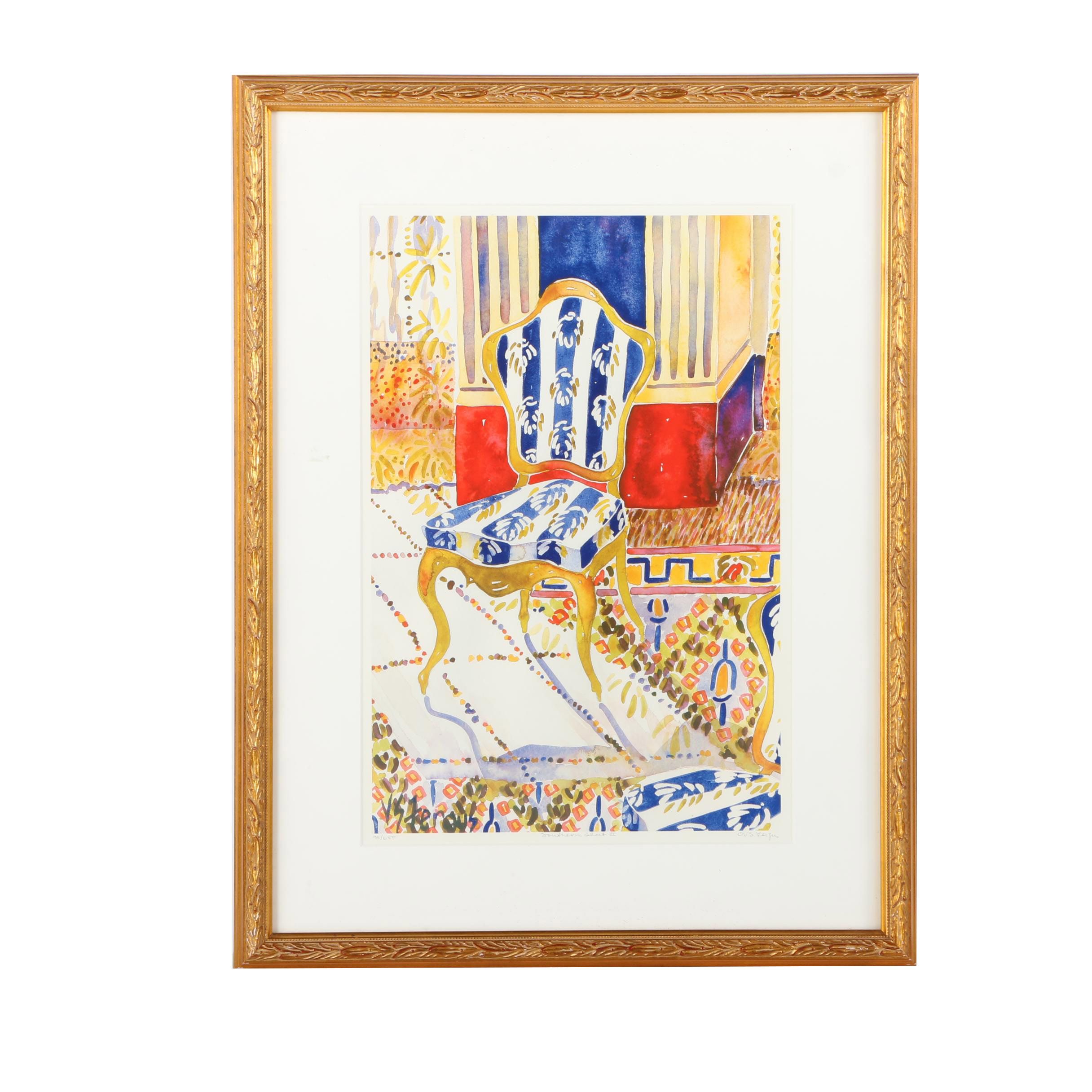 Limited Edition Offset Lithograph after Virginia Fergus "Southern Seat II"