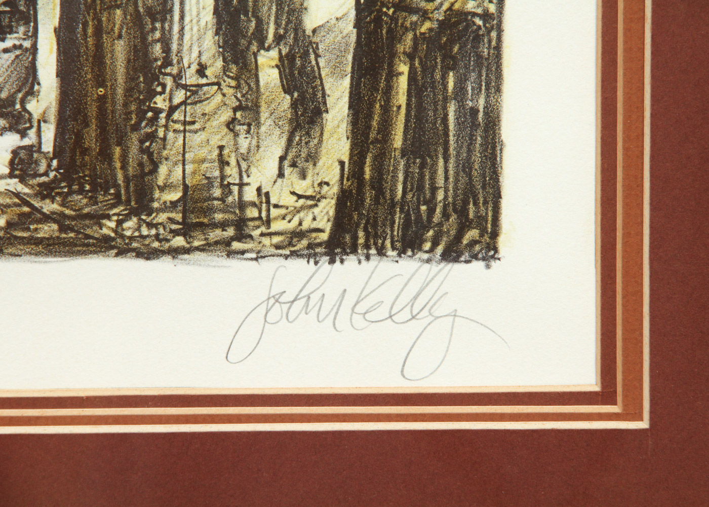 John Kelly "Chinatown S.F." Signed and Numbered Color Lithograph