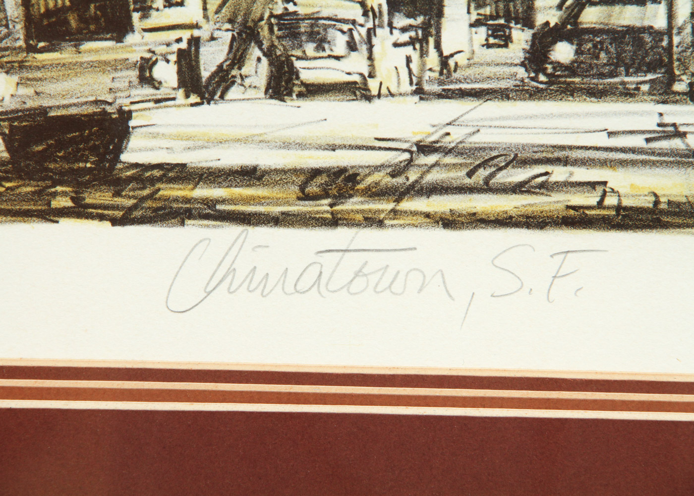 John Kelly "Chinatown S.F." Signed and Numbered Color Lithograph