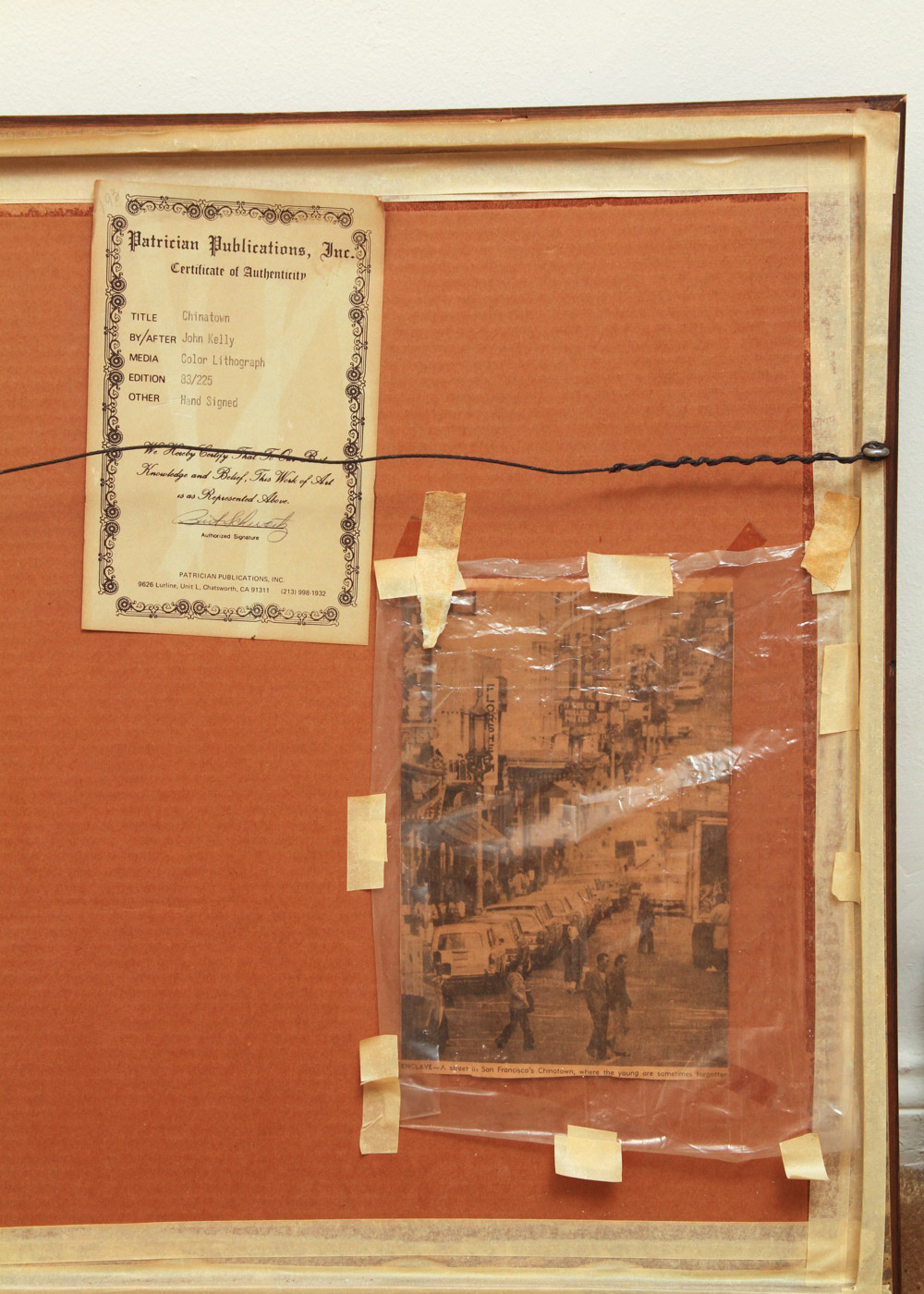 John Kelly "Chinatown S.F." Signed and Numbered Color Lithograph