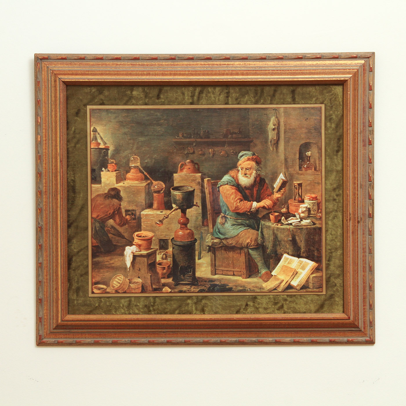 Offset Lithograph after David Teniers II "The Alchemist"