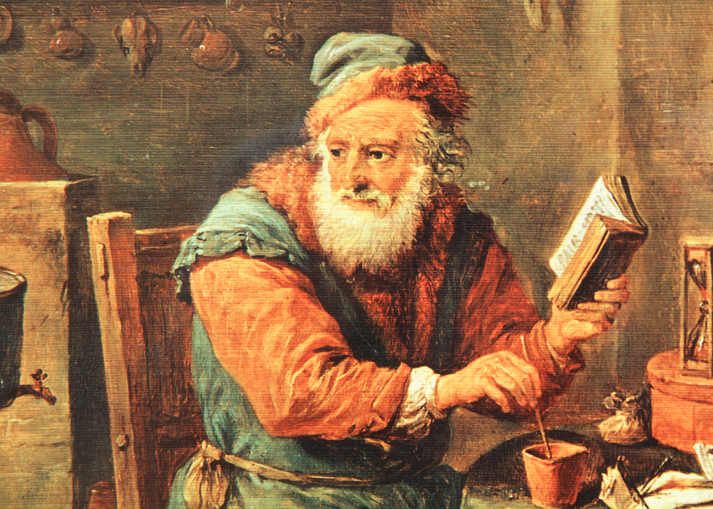 Offset Lithograph after David Teniers II "The Alchemist"