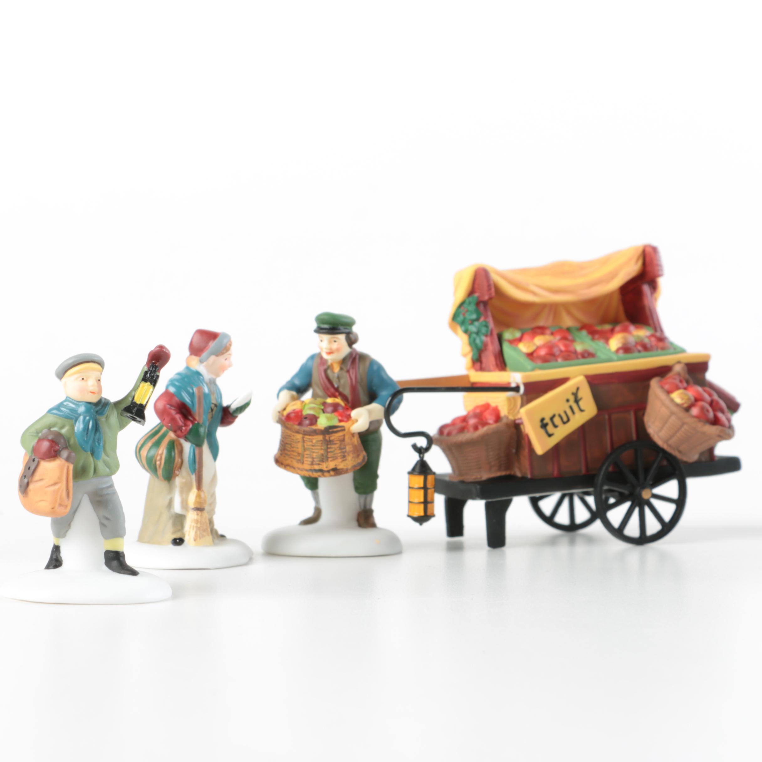 Collection of Department 56 Heritage Village Porcelain Figurines Sets