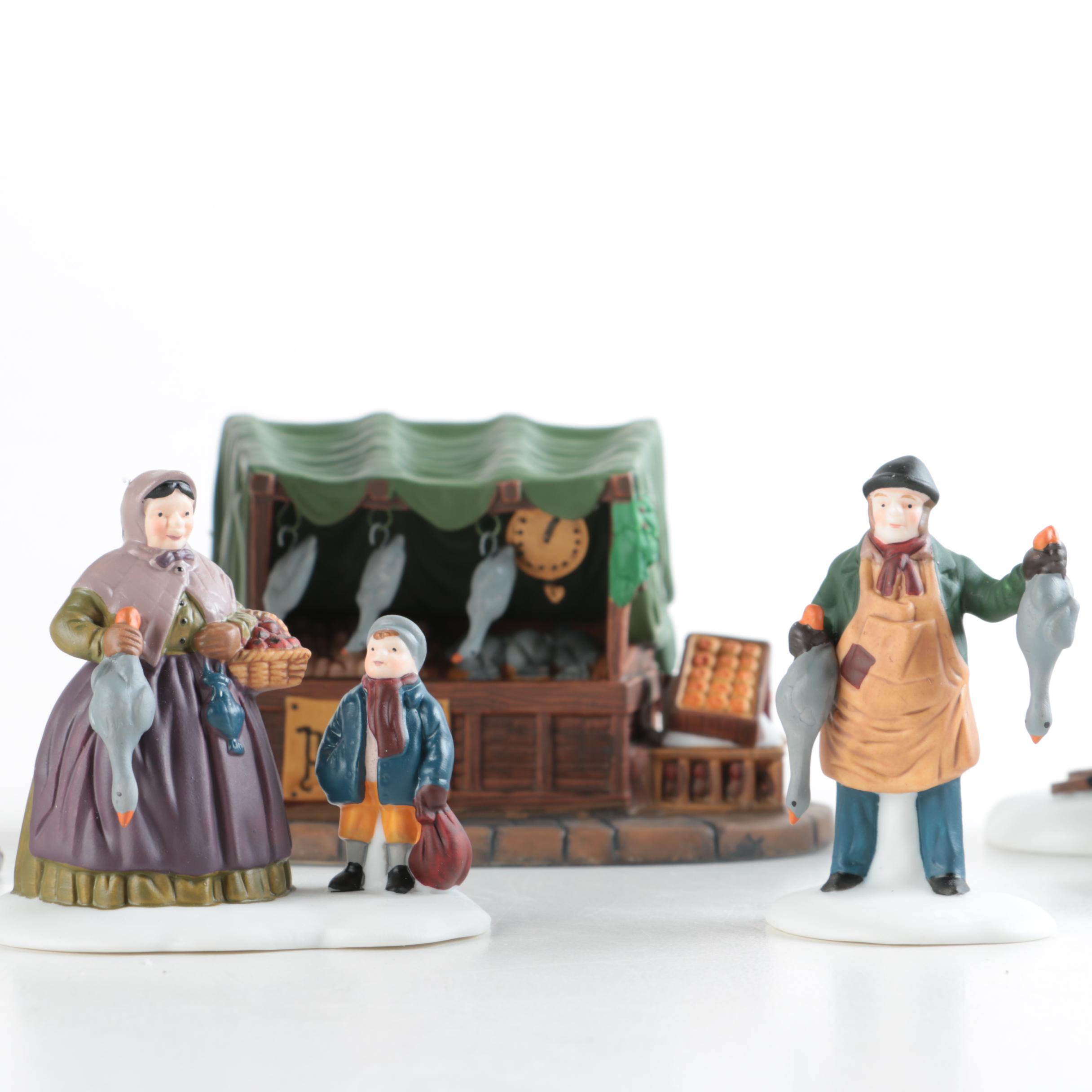 Collection of Department 56 Heritage Village Porcelain Figurines Sets
