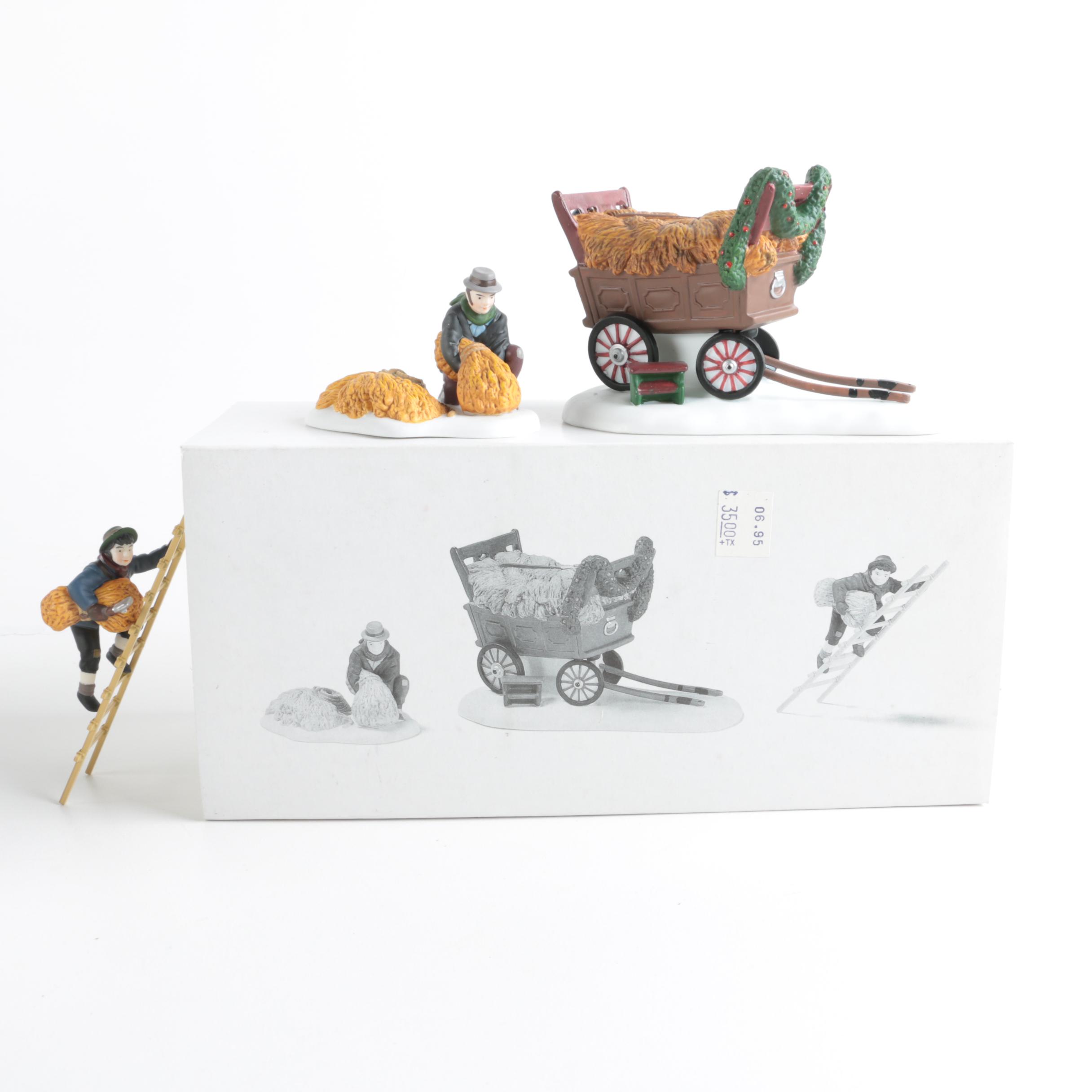 Collection of Department 56 Heritage Village Porcelain Figurines Sets