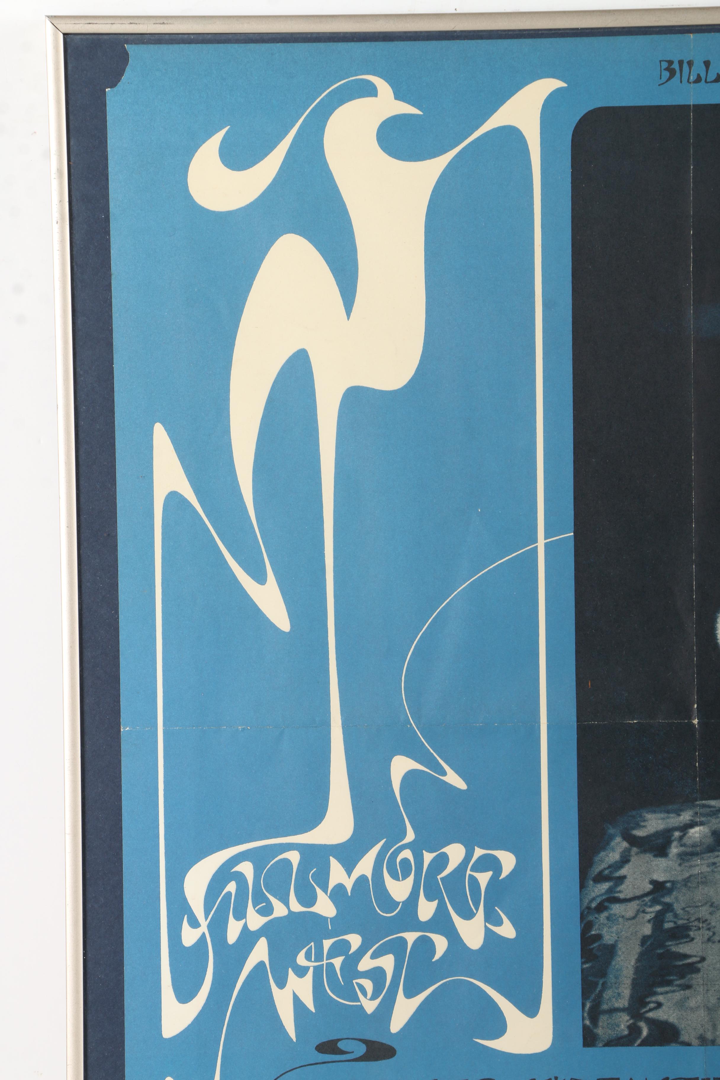 1972 Tea Lautrec Litho Offset Lithograph After "Fillmore West Closing Week" Poster