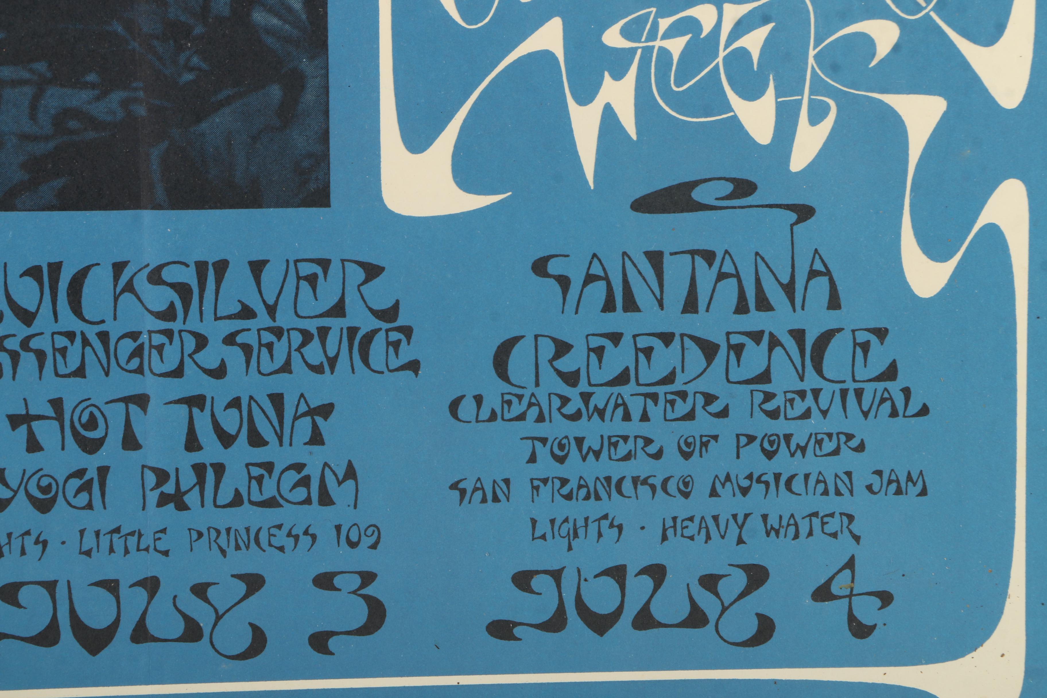 1972 Tea Lautrec Litho Offset Lithograph After "Fillmore West Closing Week" Poster