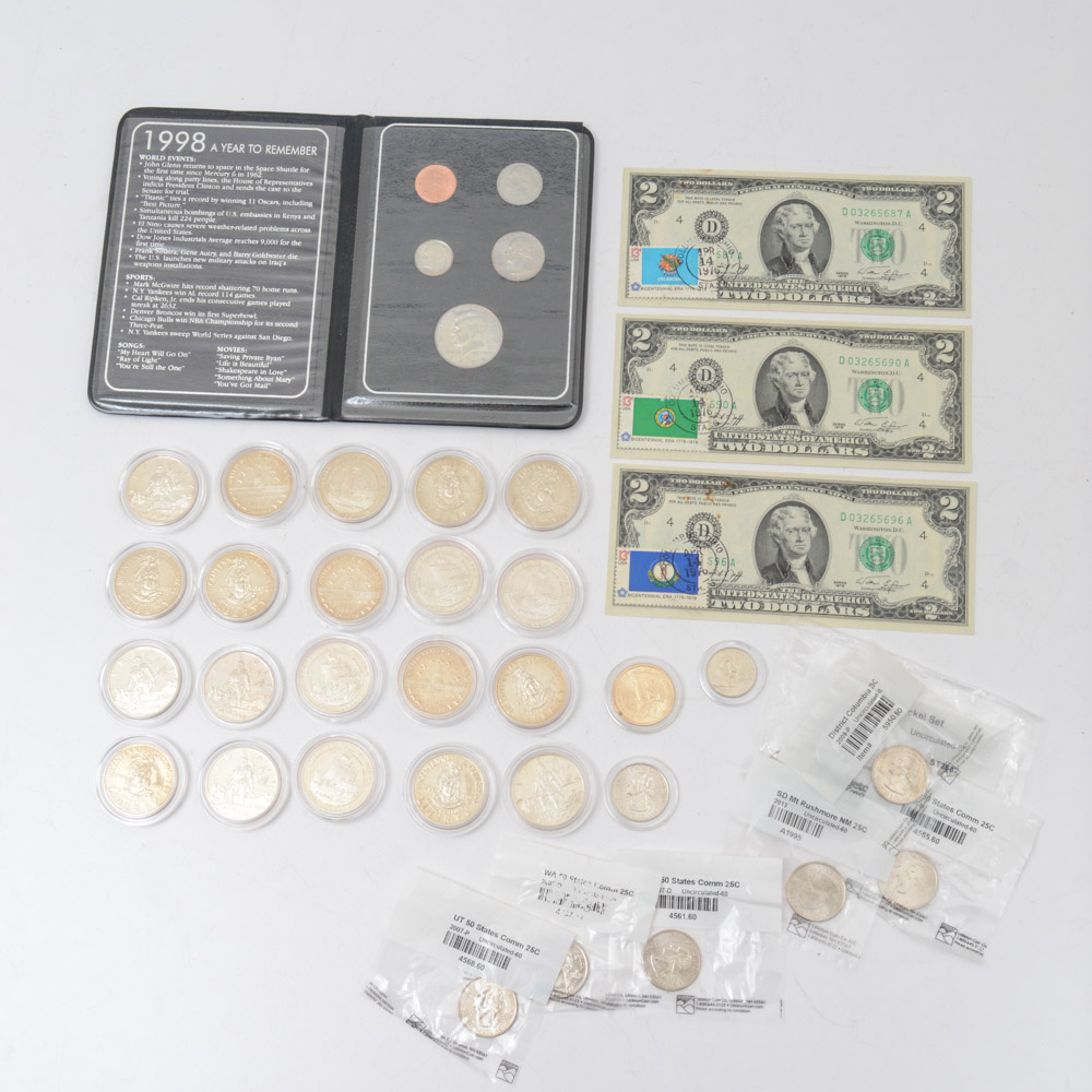 Modern United States Commemorative Coins and Currency