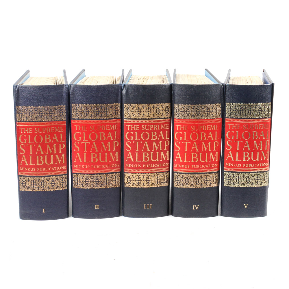 Minkus Supreme Global Stamp Albums Volumes I - V