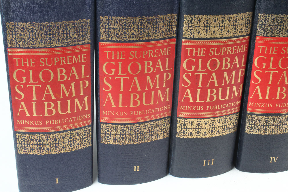 Minkus Supreme Global Stamp Albums Volumes I - V