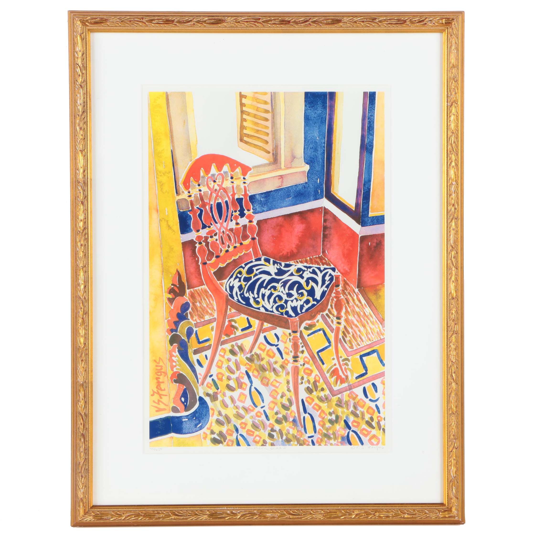 Virginia Fergus Limited Edition Offset Lithograph "Southern Seat I"