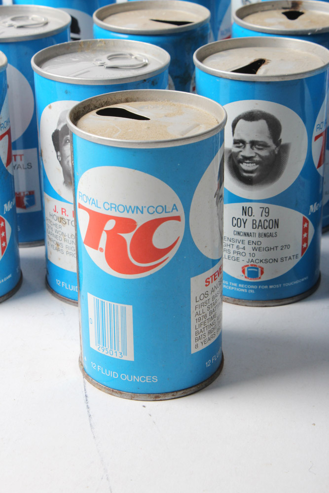 1977 Royal Crown Cola Collectible Baseball Cans
