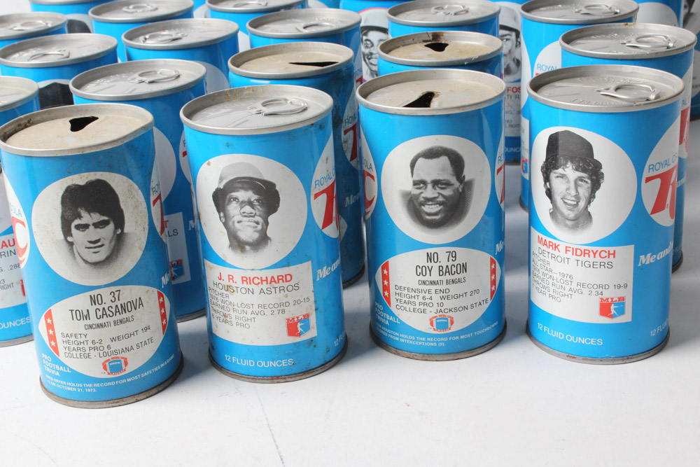 1977 Royal Crown Cola Collectible Baseball Cans