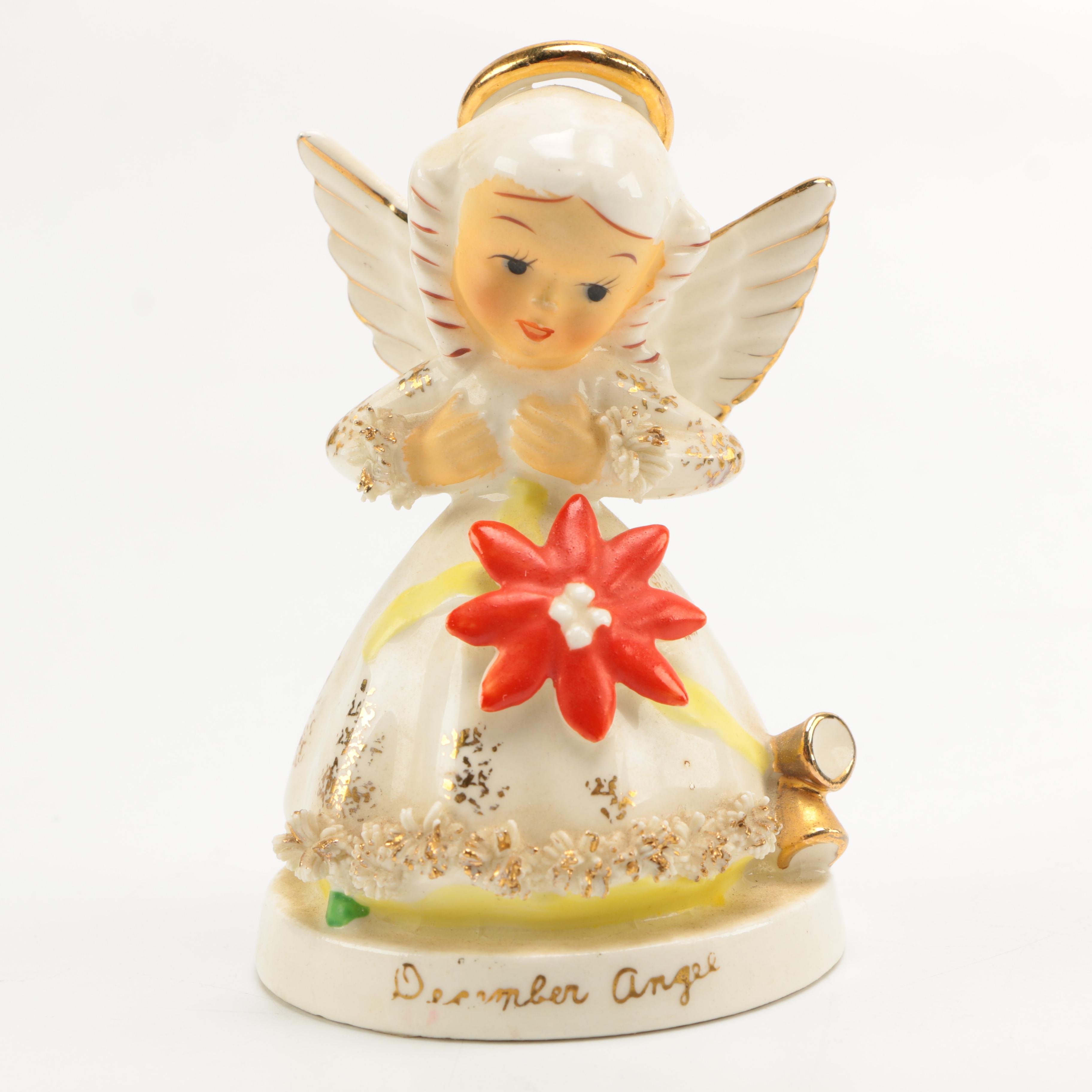 Vintage Napco Ceramic Birthday Month Angel Figurines
