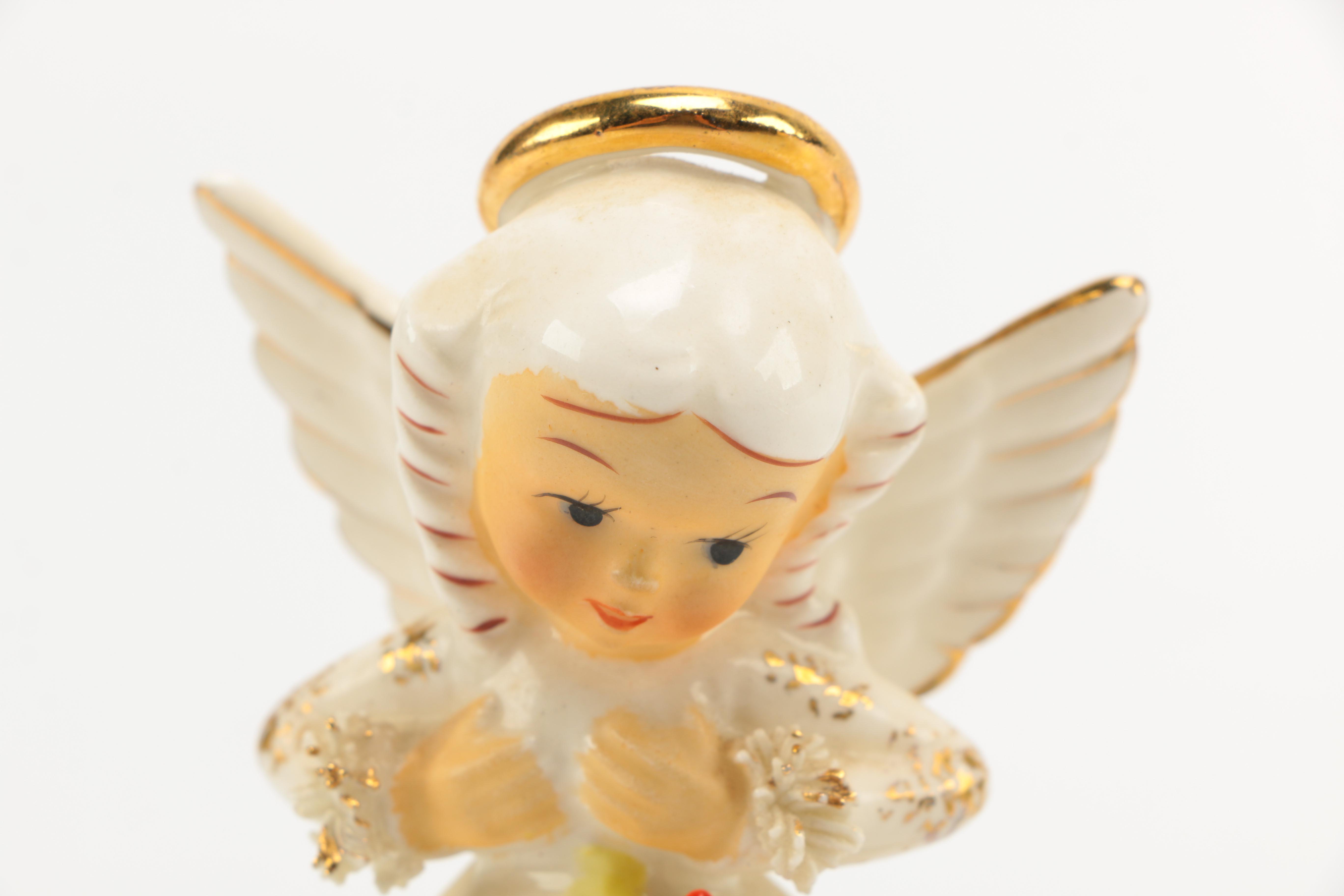 Vintage Napco Ceramic Birthday Month Angel Figurines