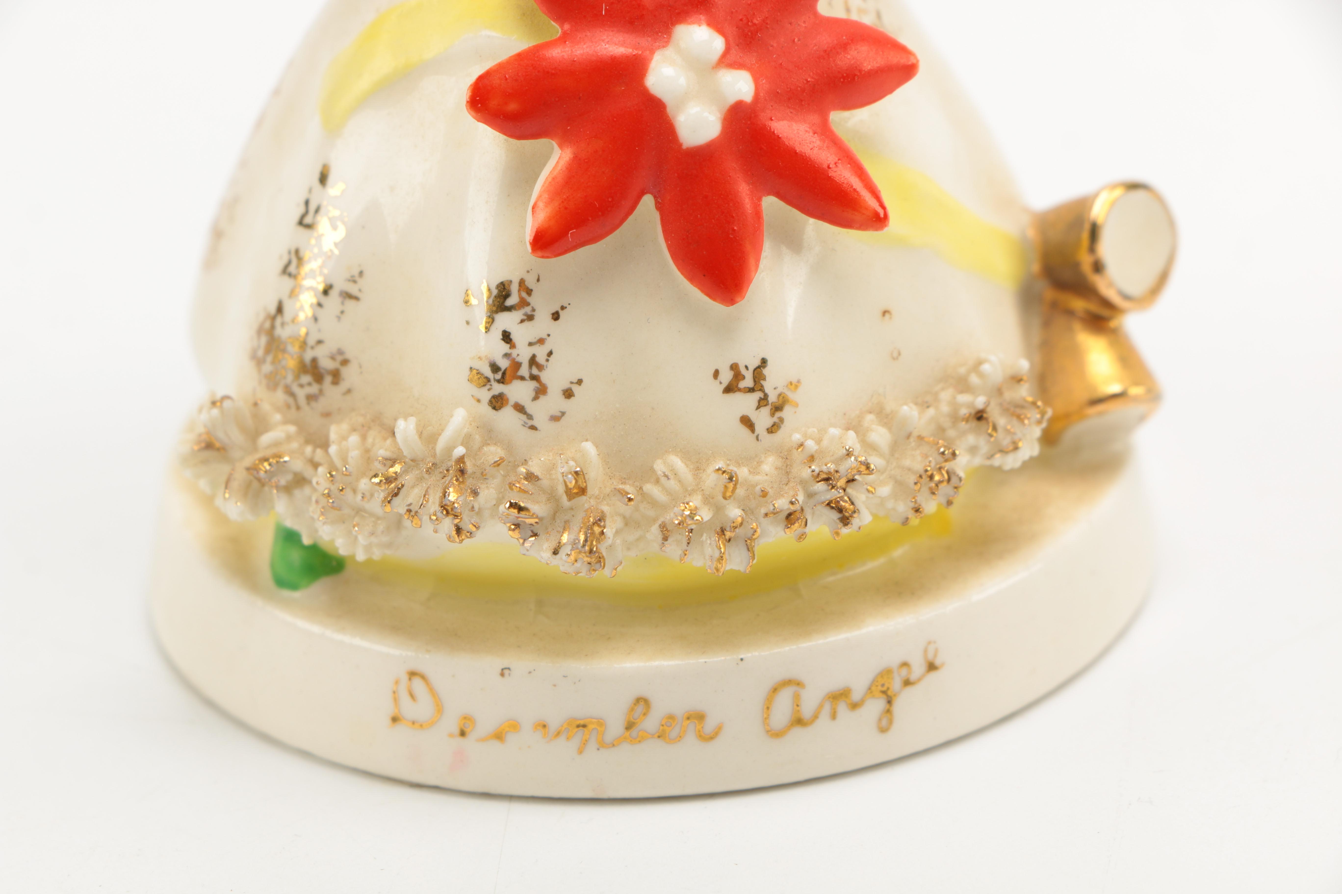 Vintage Napco Ceramic Birthday Month Angel Figurines