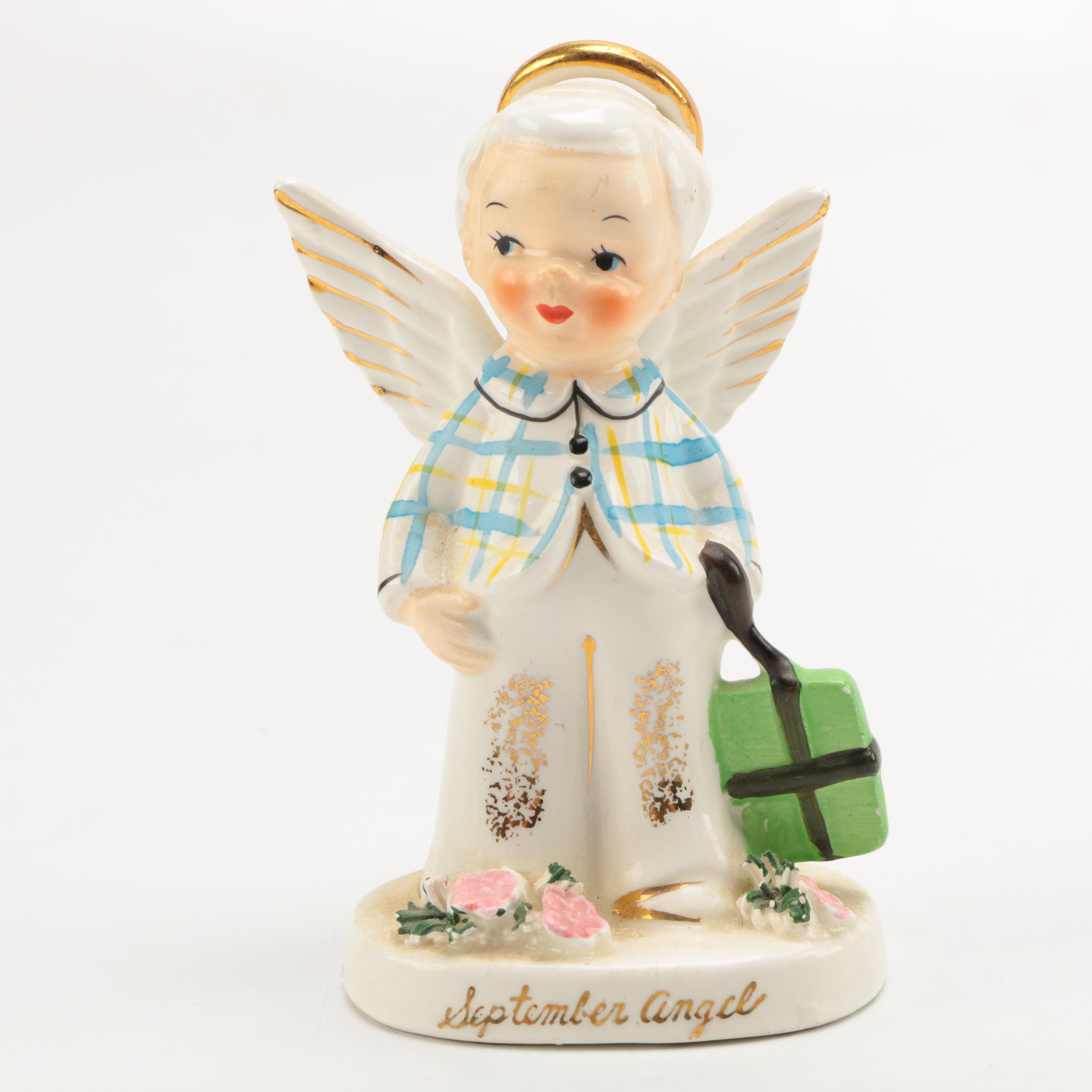 Vintage Napco Ceramic Birthday Month Angel Figurines