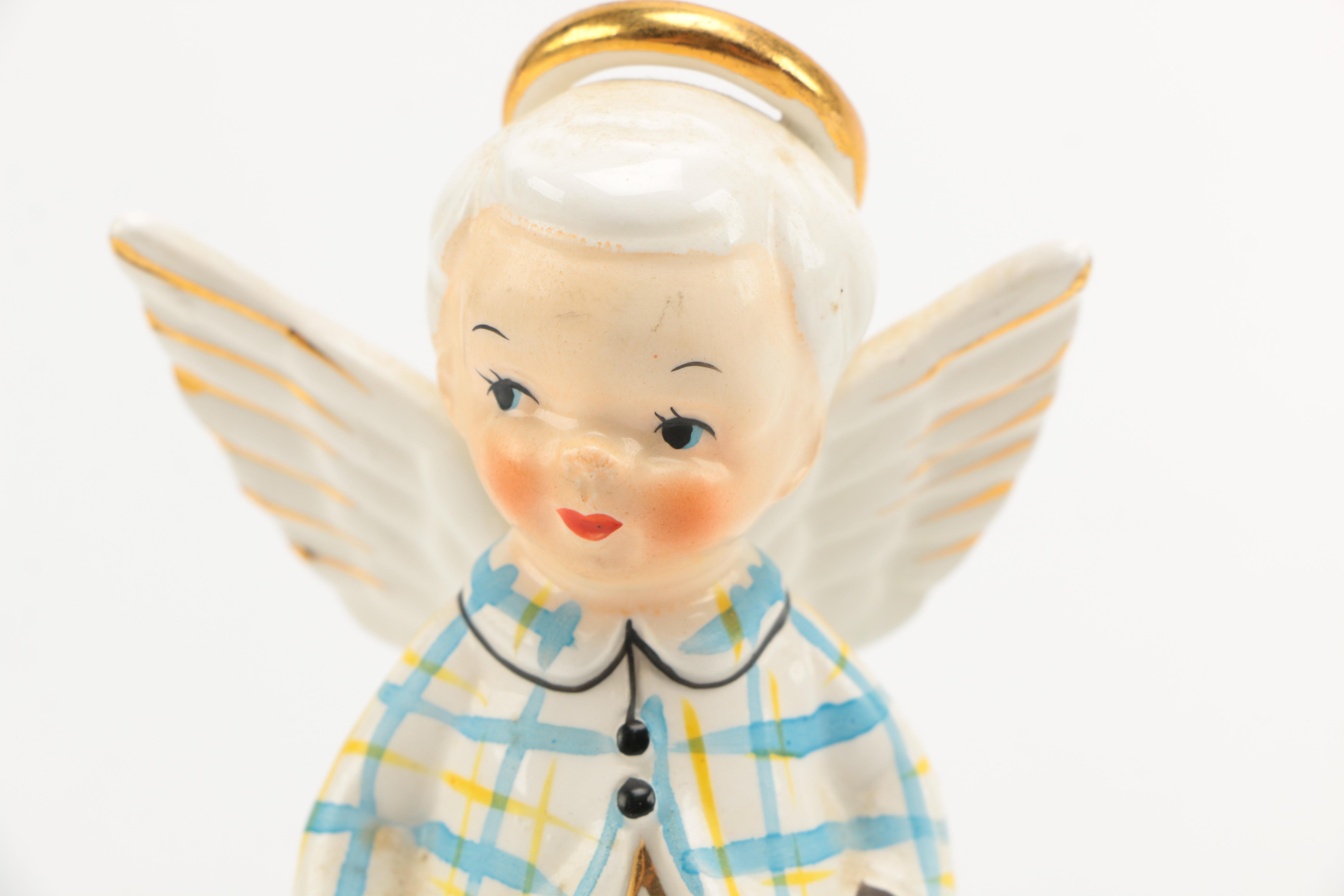 Vintage Napco Ceramic Birthday Month Angel Figurines