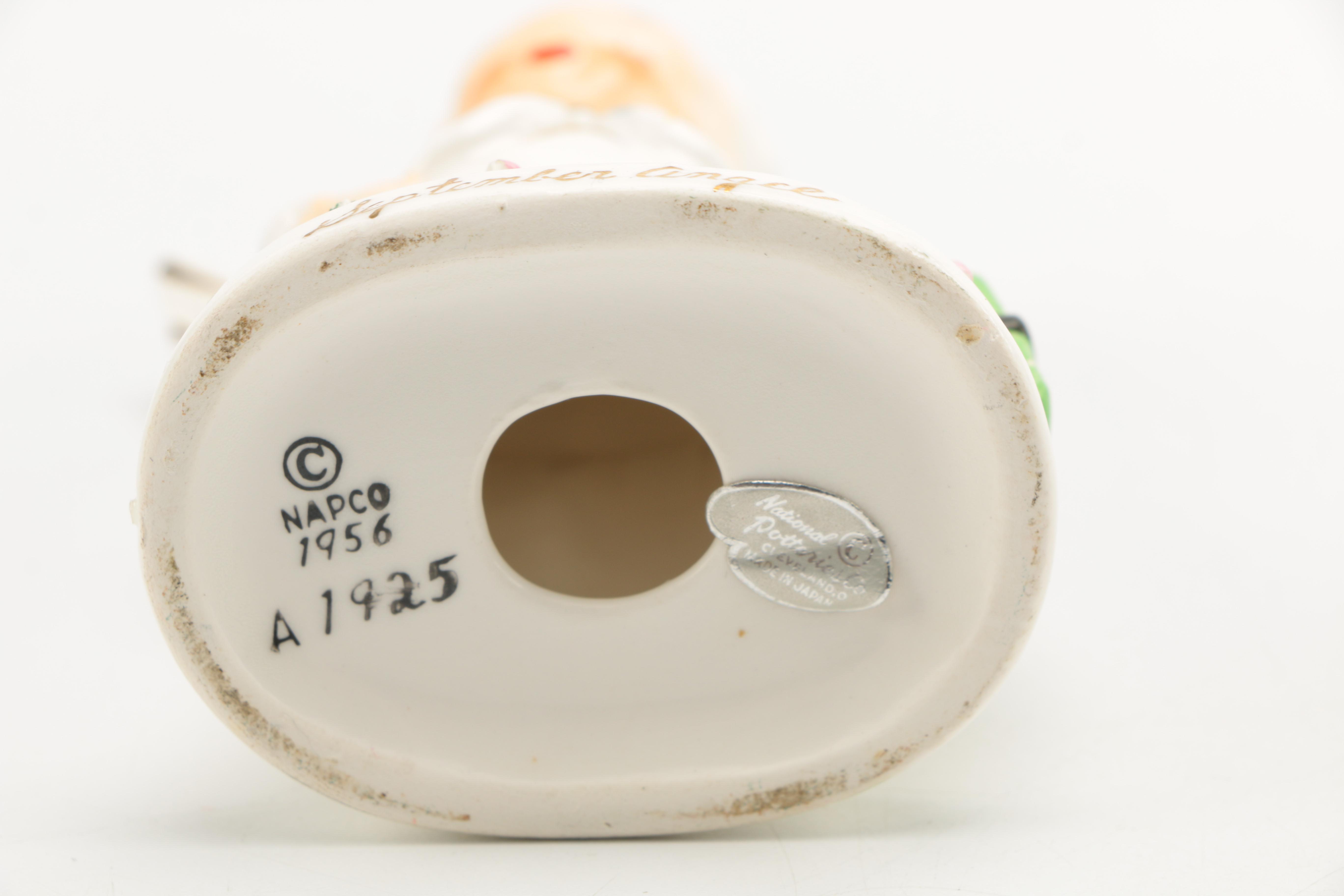 Vintage Napco Ceramic Birthday Month Angel Figurines