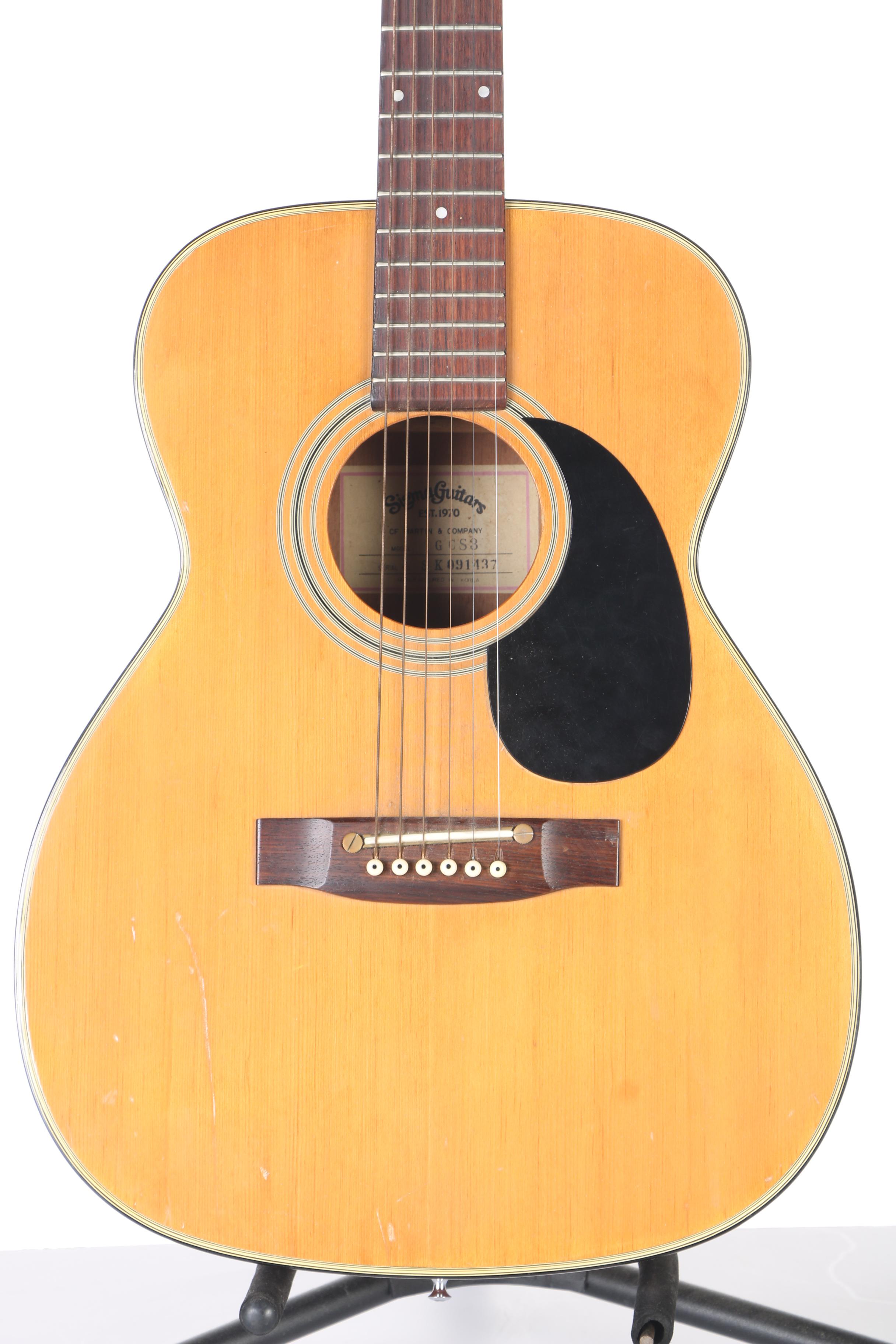 Vintage Sigma Dreadnought Style Acoustic Guitar and Case