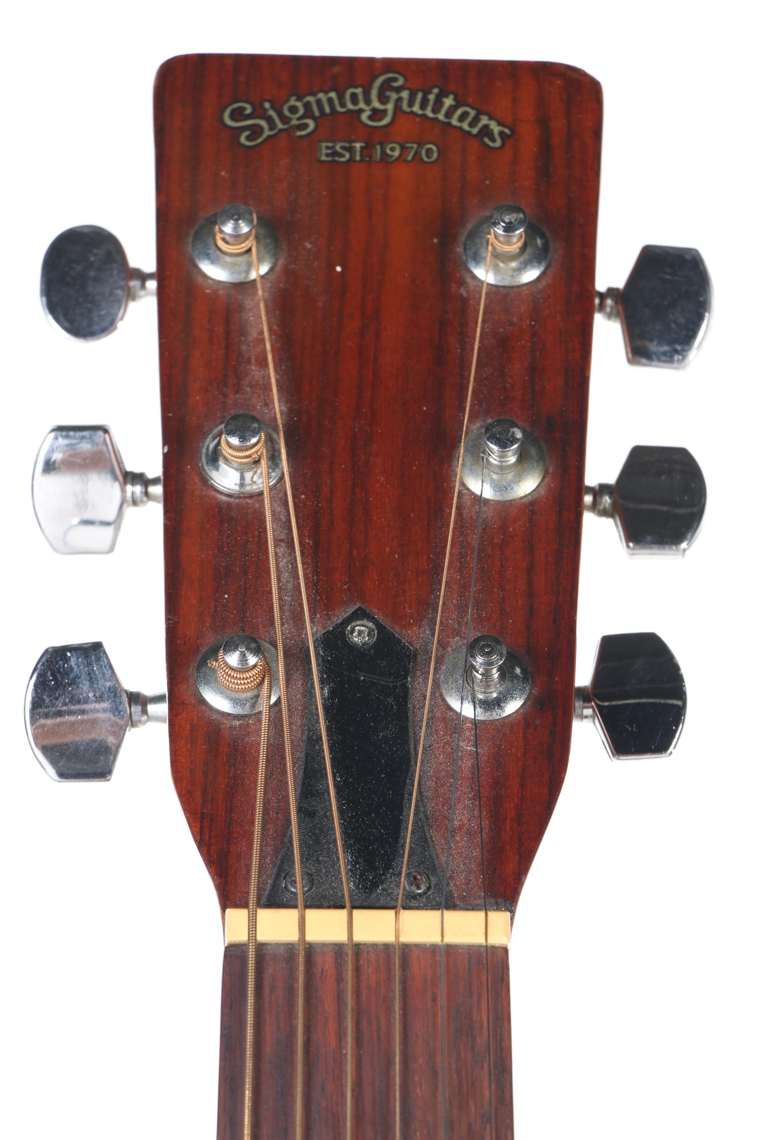 Vintage Sigma Dreadnought Style Acoustic Guitar and Case