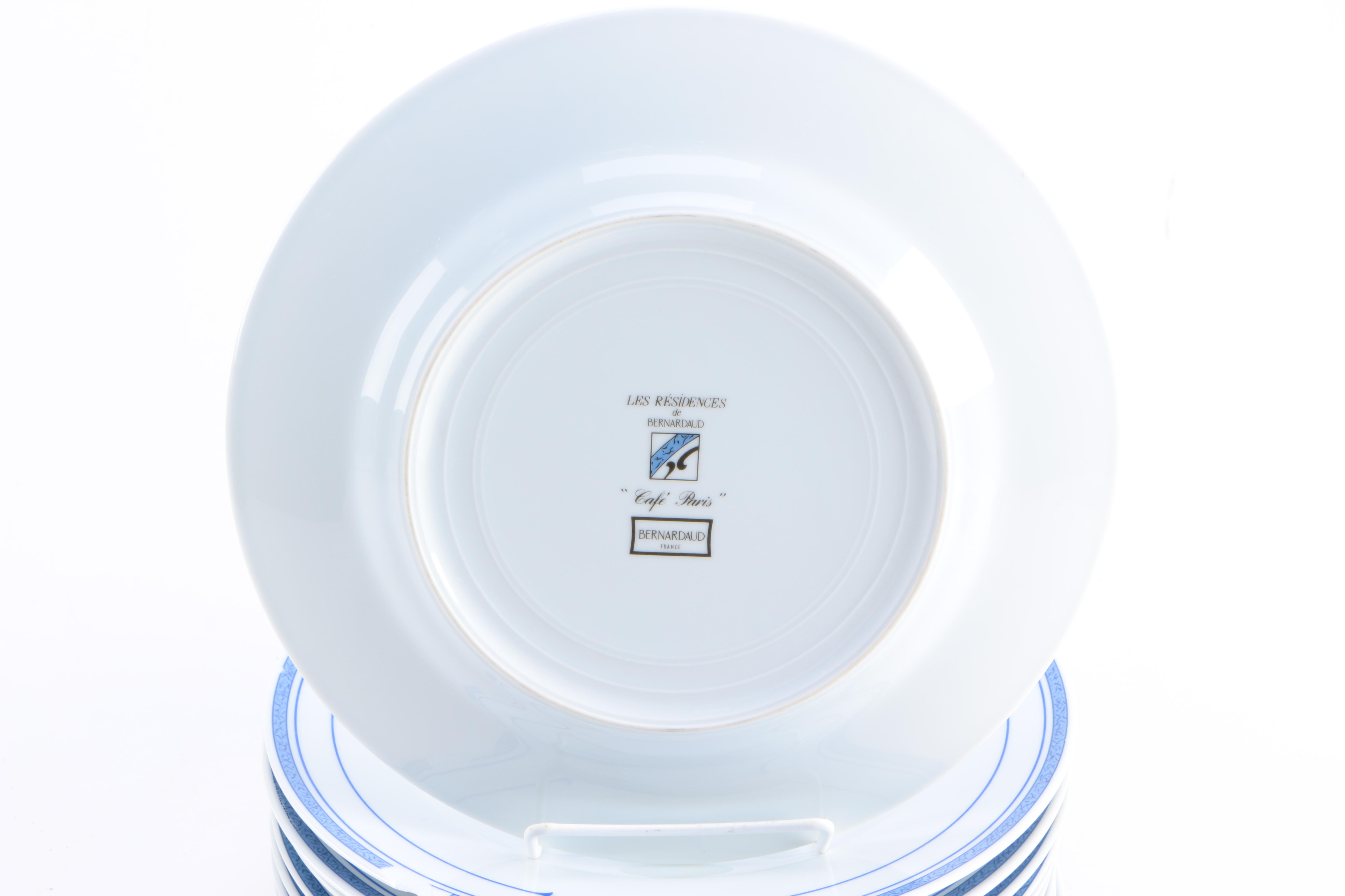Les Résidences de Bernardaud "Café Paris" Dinner Plates