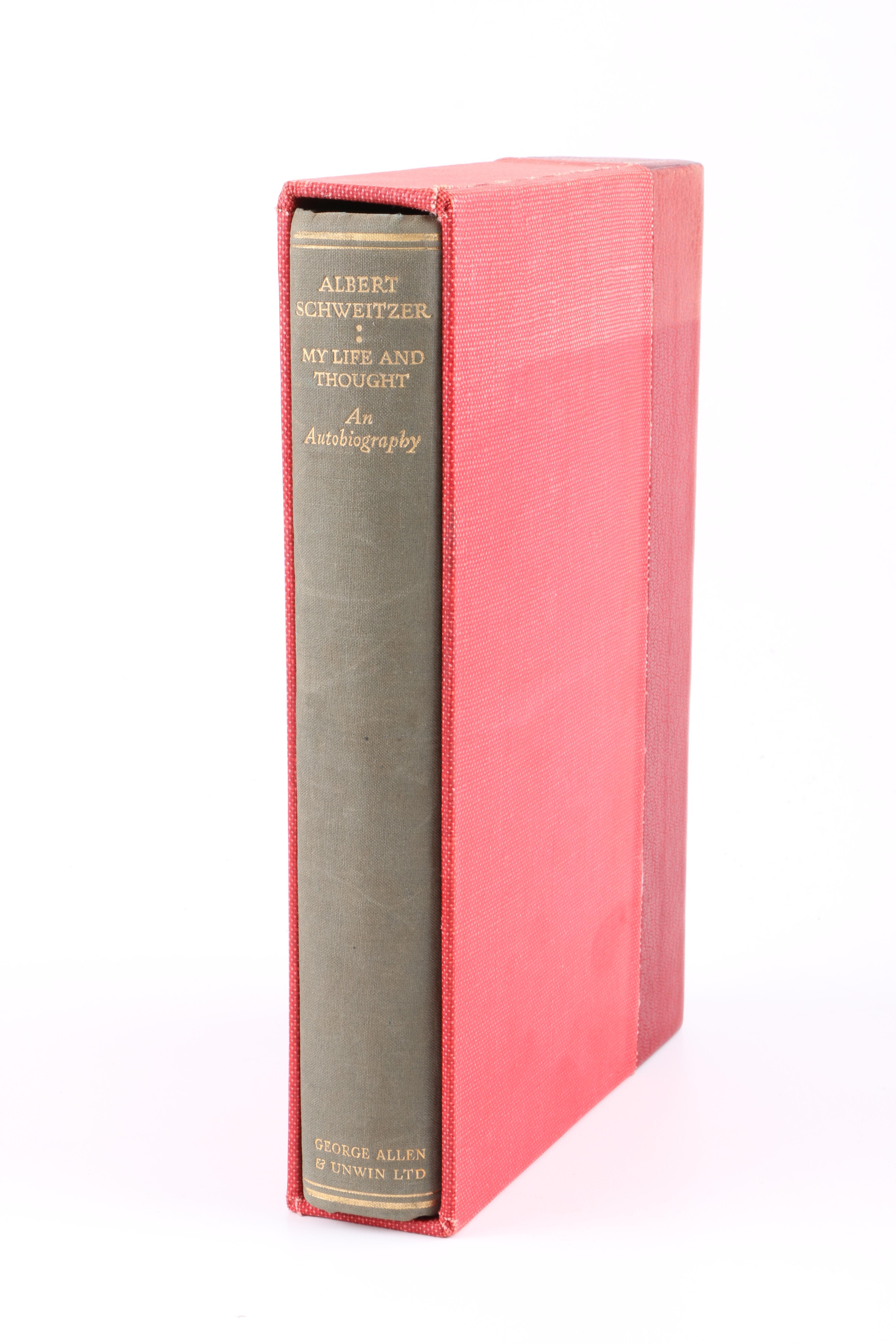 Albert Schweitzer Signed Copy "My Life & Thought: An Autobiography"