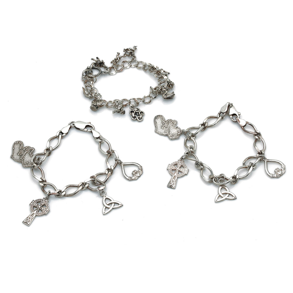 Sterling Silver Charm Bracelet With Charms