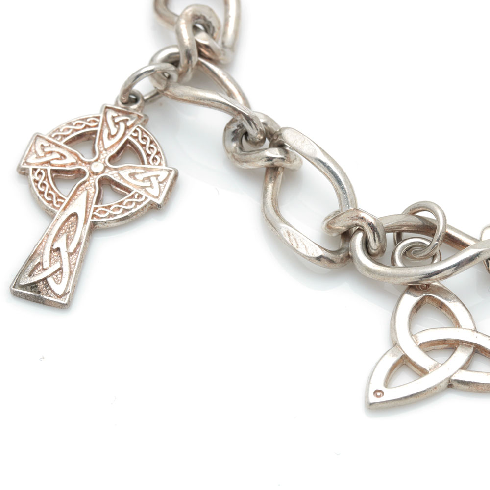 Sterling Silver Charm Bracelet With Charms