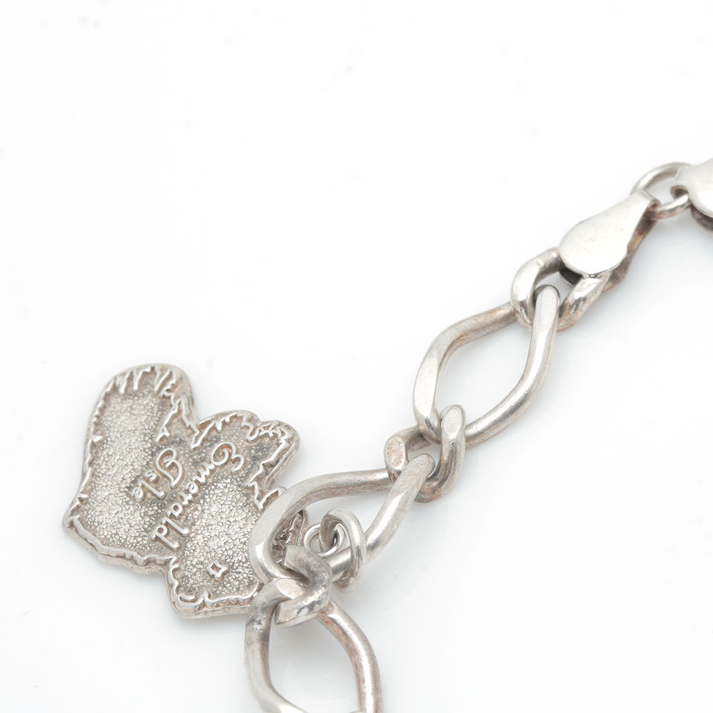 Sterling Silver Charm Bracelet With Charms