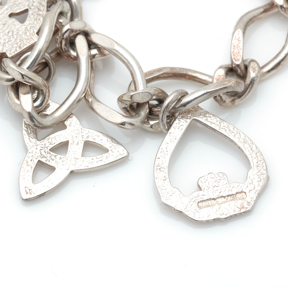 Sterling Silver Charm Bracelet With Charms