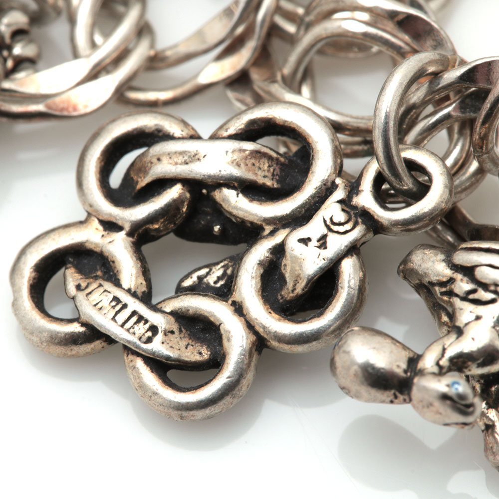 Sterling Silver Charm Bracelet With Charms