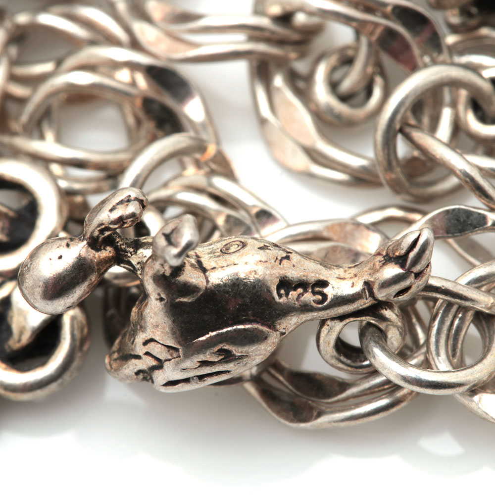 Sterling Silver Charm Bracelet With Charms