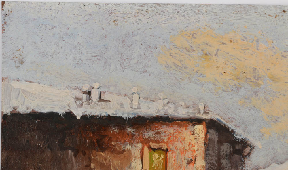 G. Martelli Oil Painting on Copper Plate of Parisian Street Scene