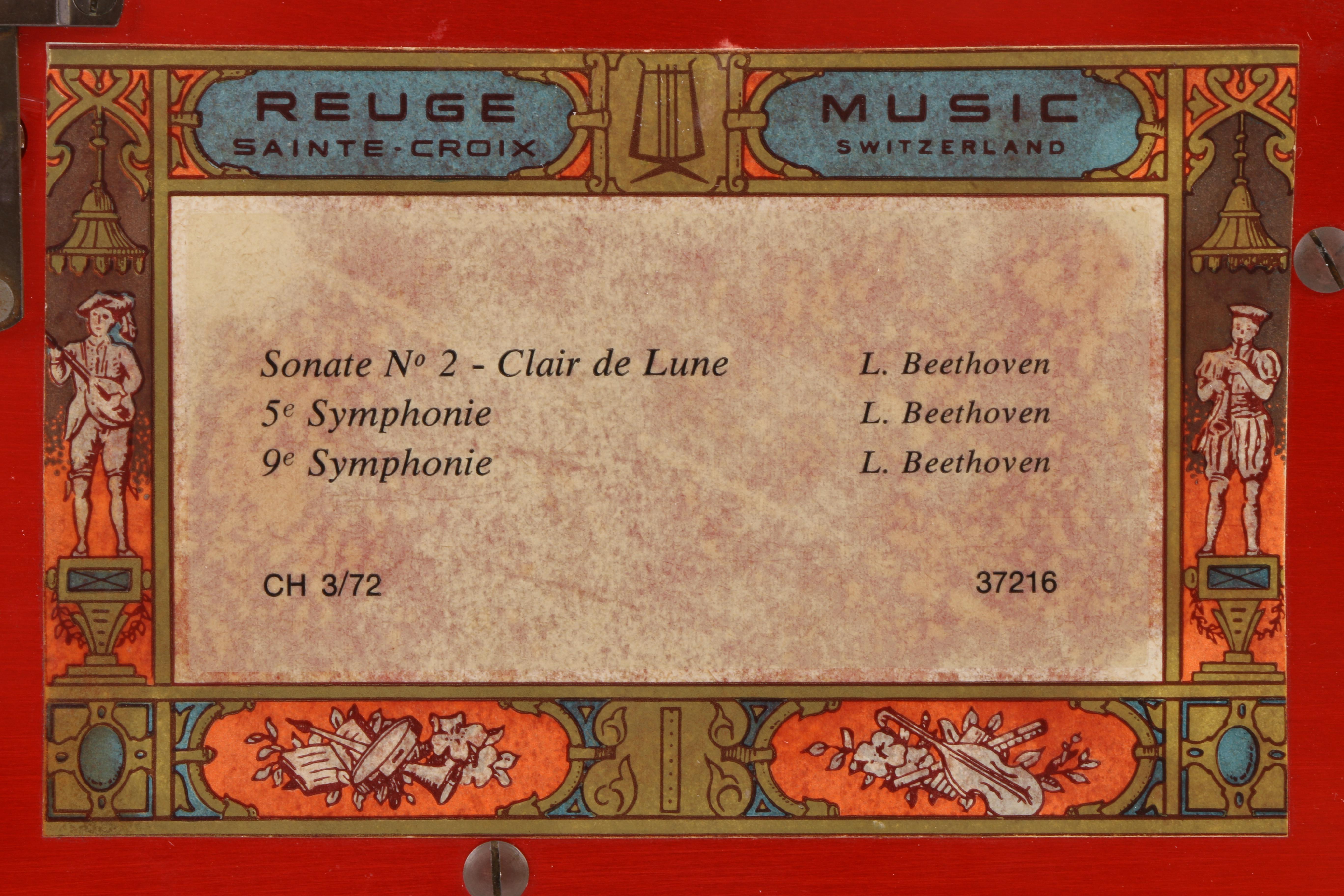 Reuge Music Swiss Glass and Brass Music Box