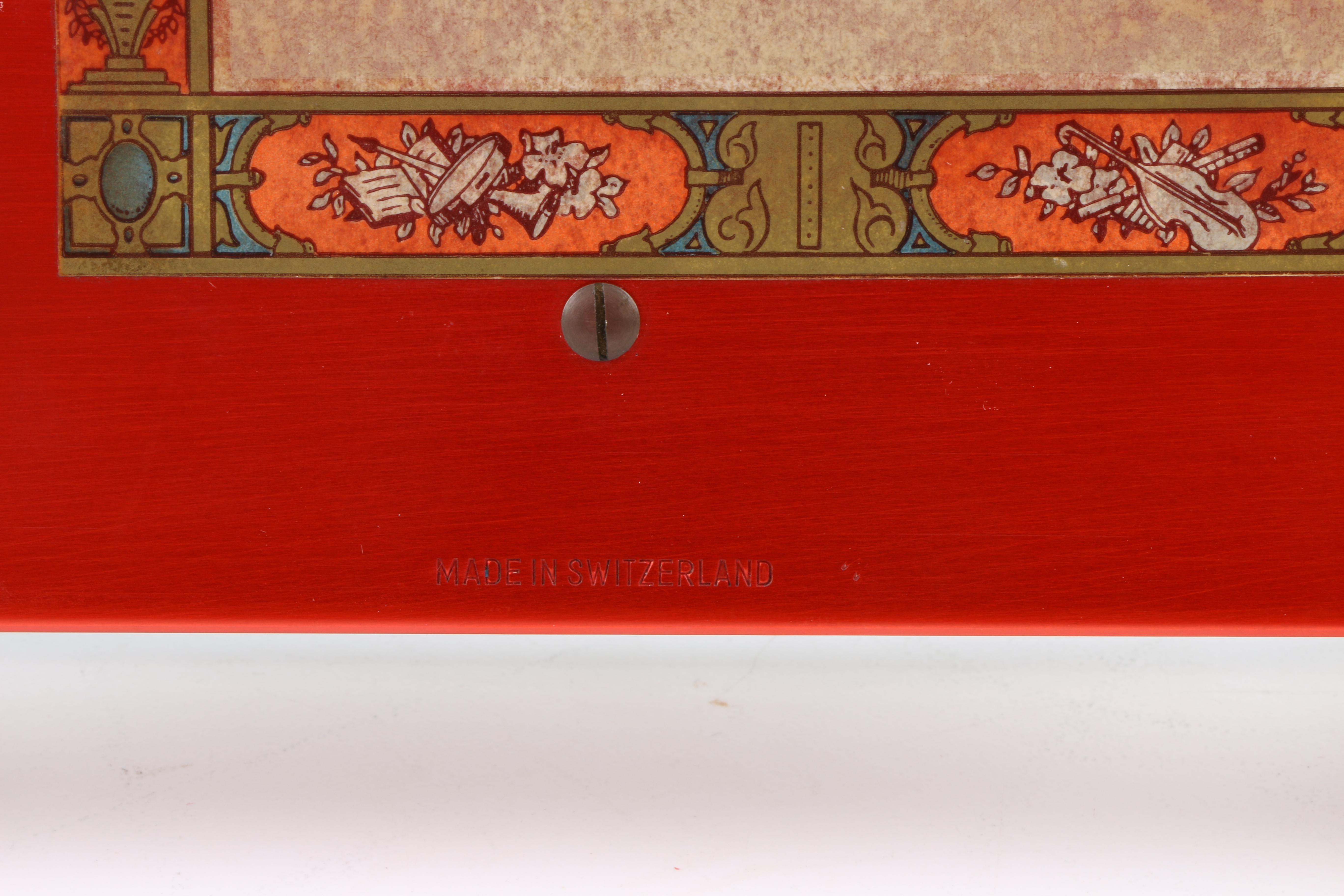 Reuge Music Swiss Glass and Brass Music Box