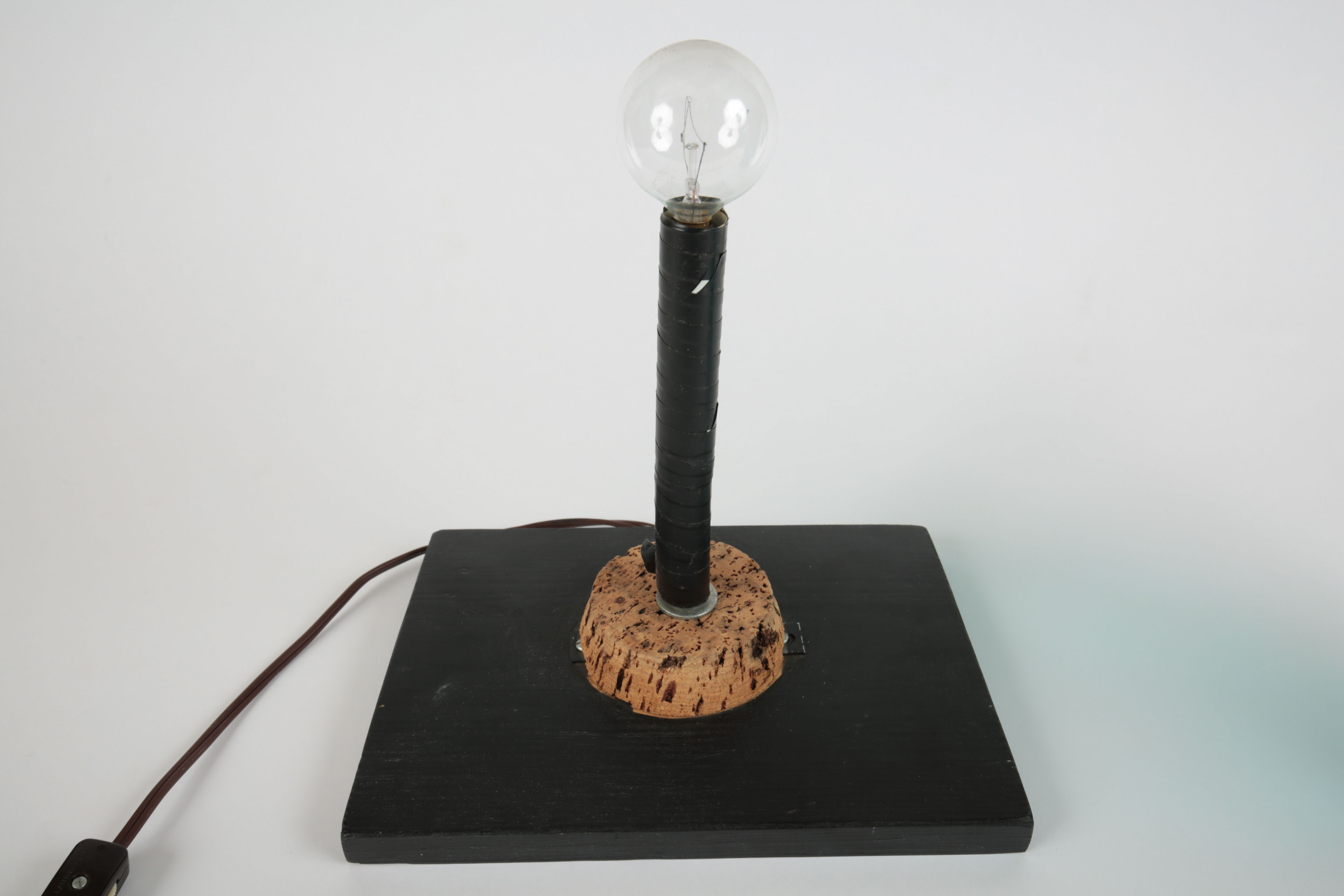 Blue Glass Mannequin Head Lamp